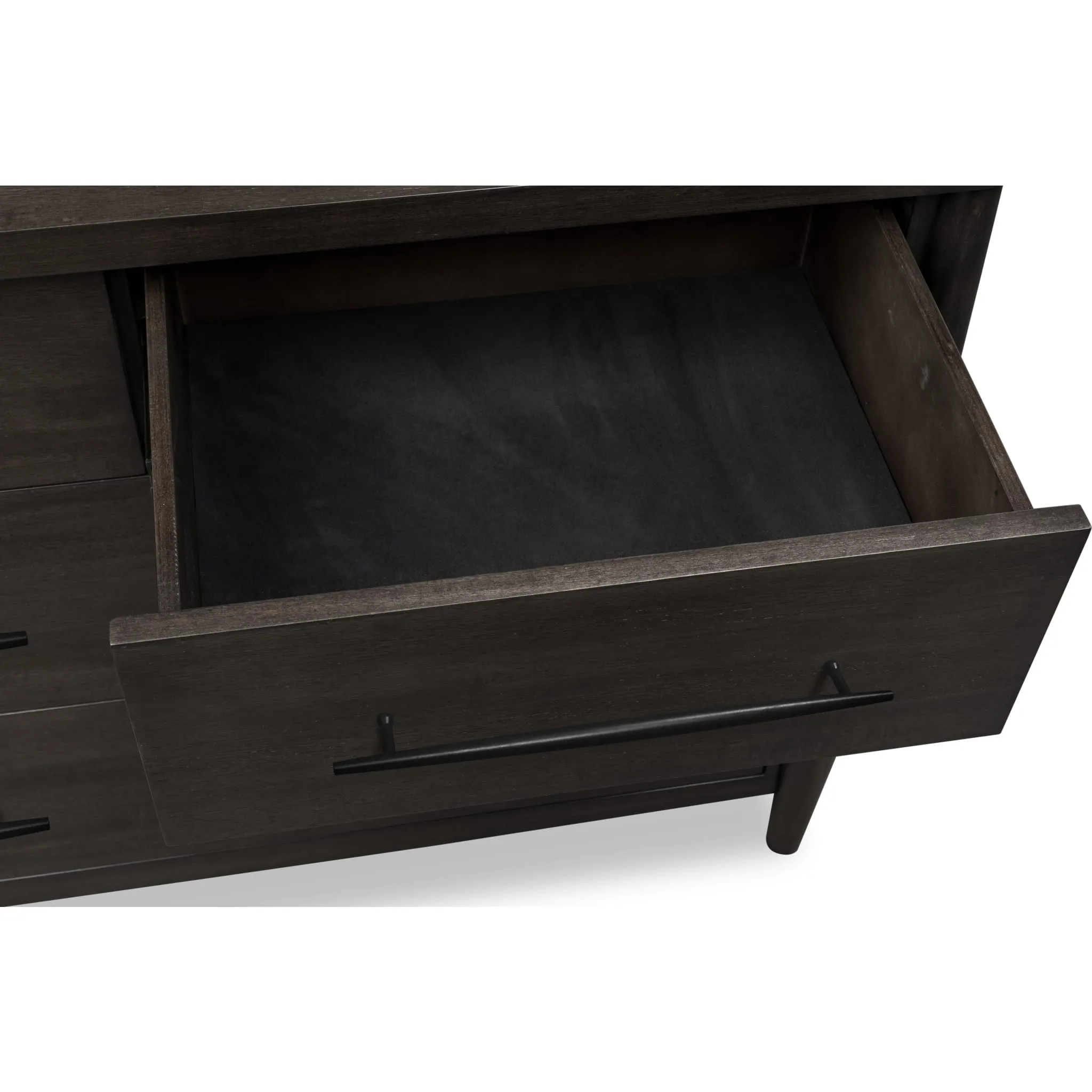 Koko Seven Drawer Acacia Wood Dresser in Minx Modus