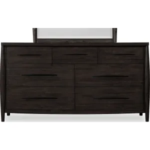 Koko Seven Drawer Acacia Wood Dresser in Minx Modus