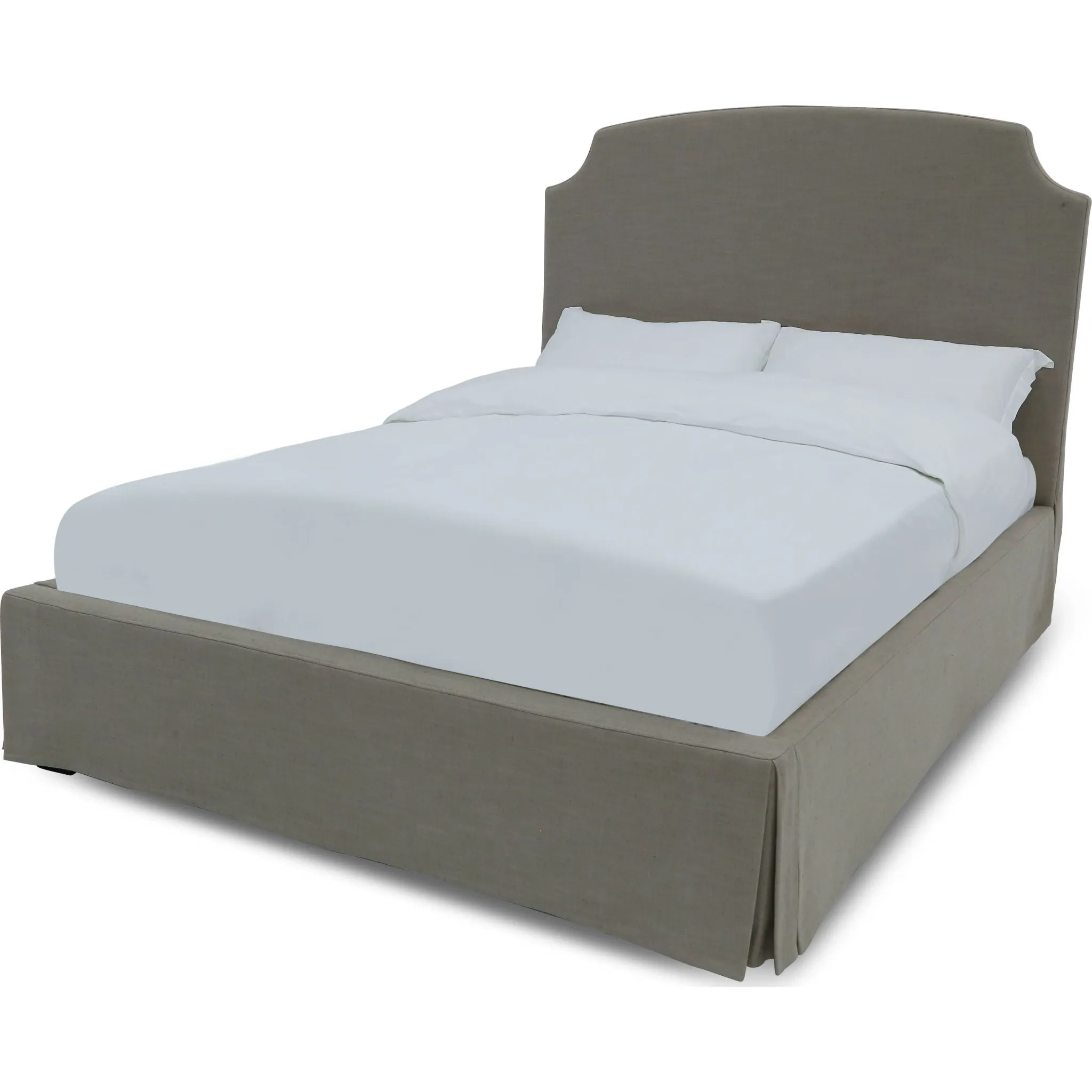 Laurel UpholsteredSkirted Panel Bed in Wheat Modus