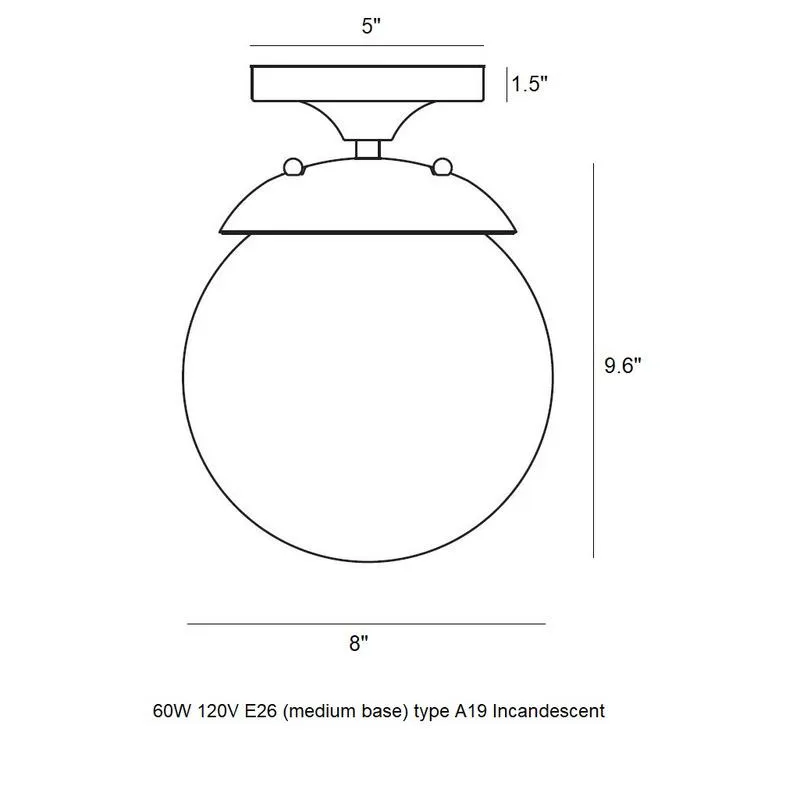 Leo Wall / Ceiling Semi-Flush Mount - Clear Seeded Glass