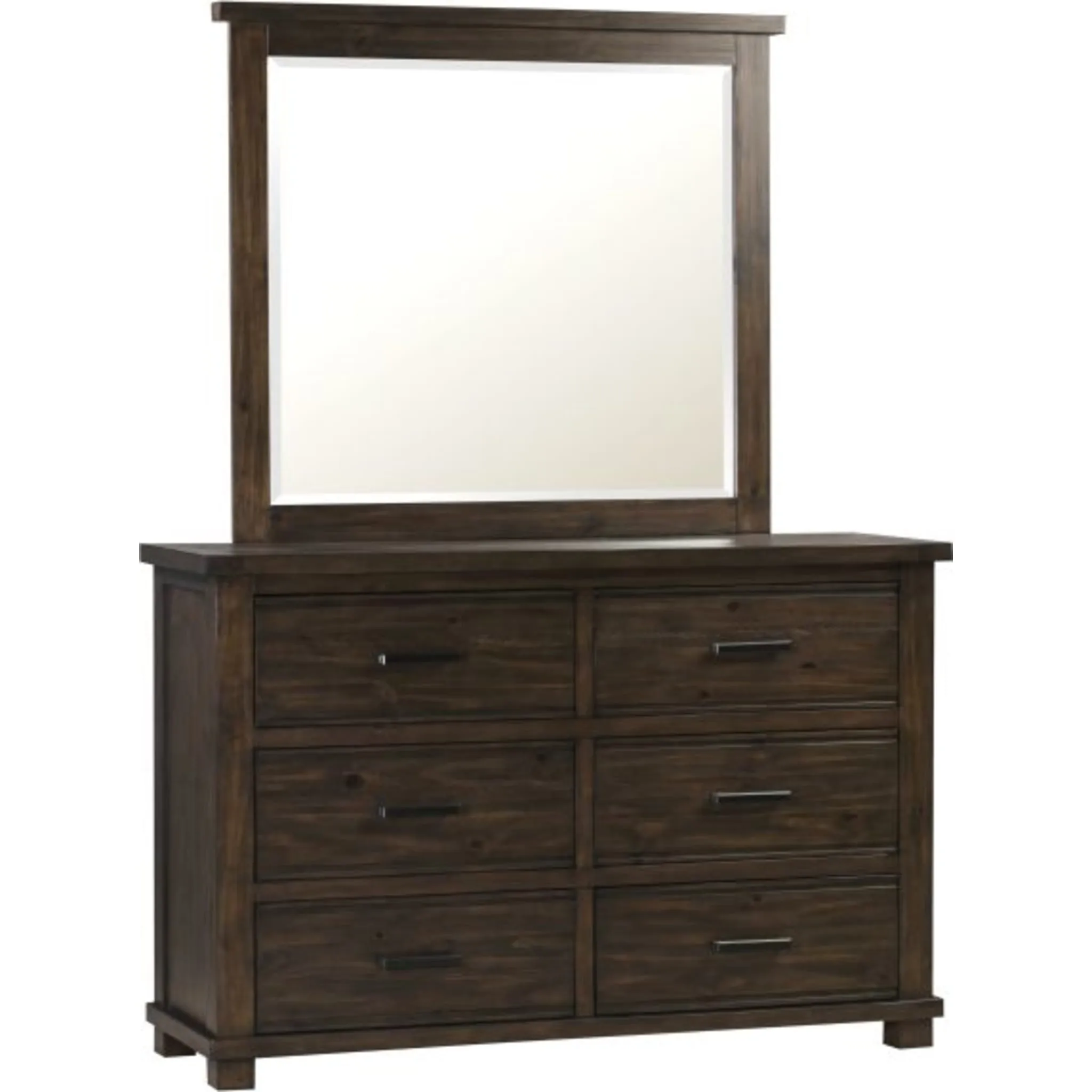 Lewis Wood Frame Mirror in Mustard Seed Modus