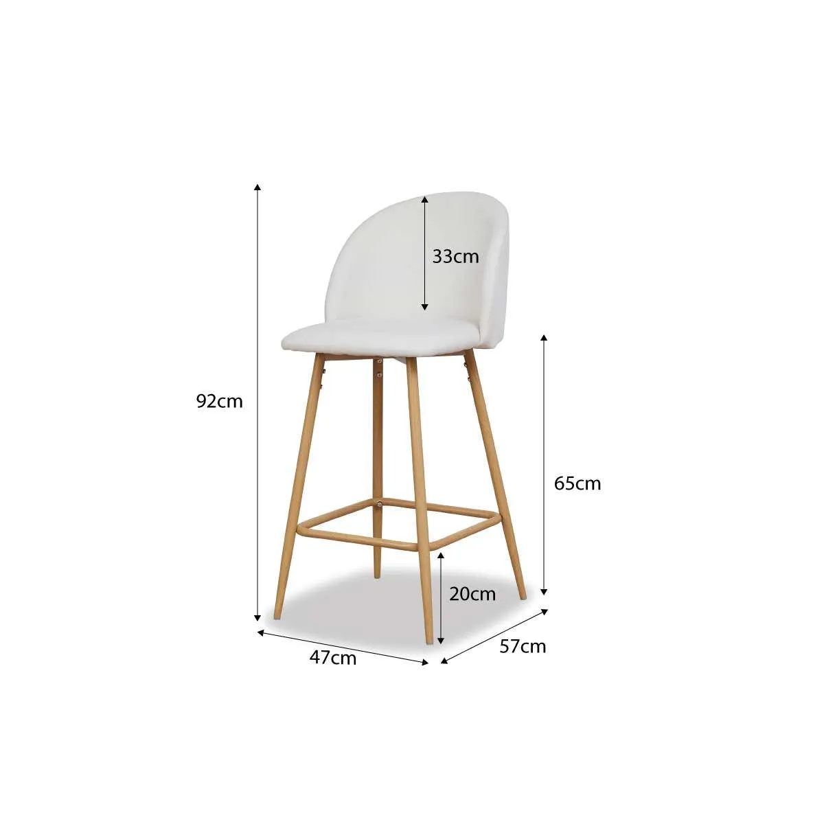 Londyn Barstool - Natural Mocka