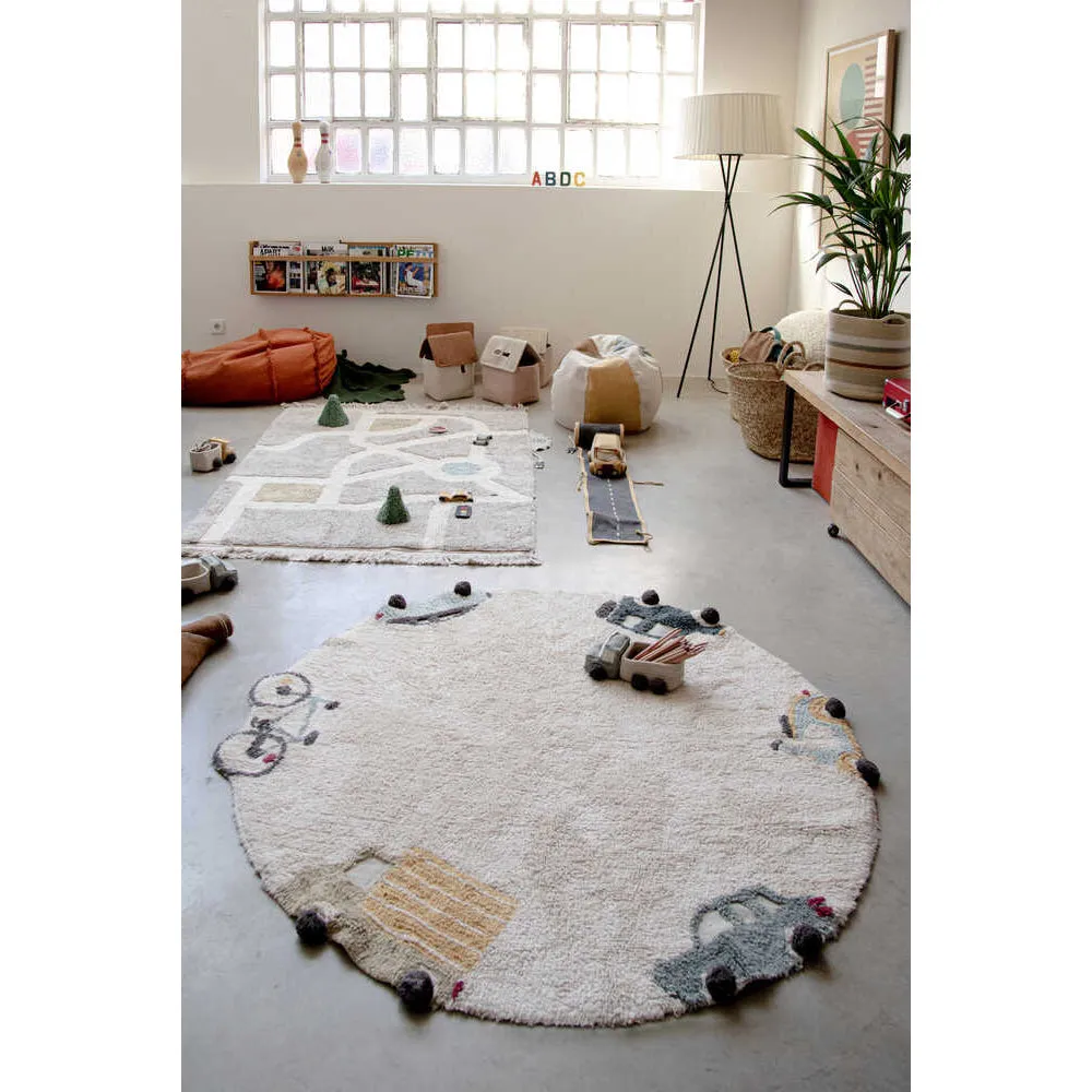 Lorena Canals Eco City Wheels Machine Washable Cotton Rug - 140x140cm