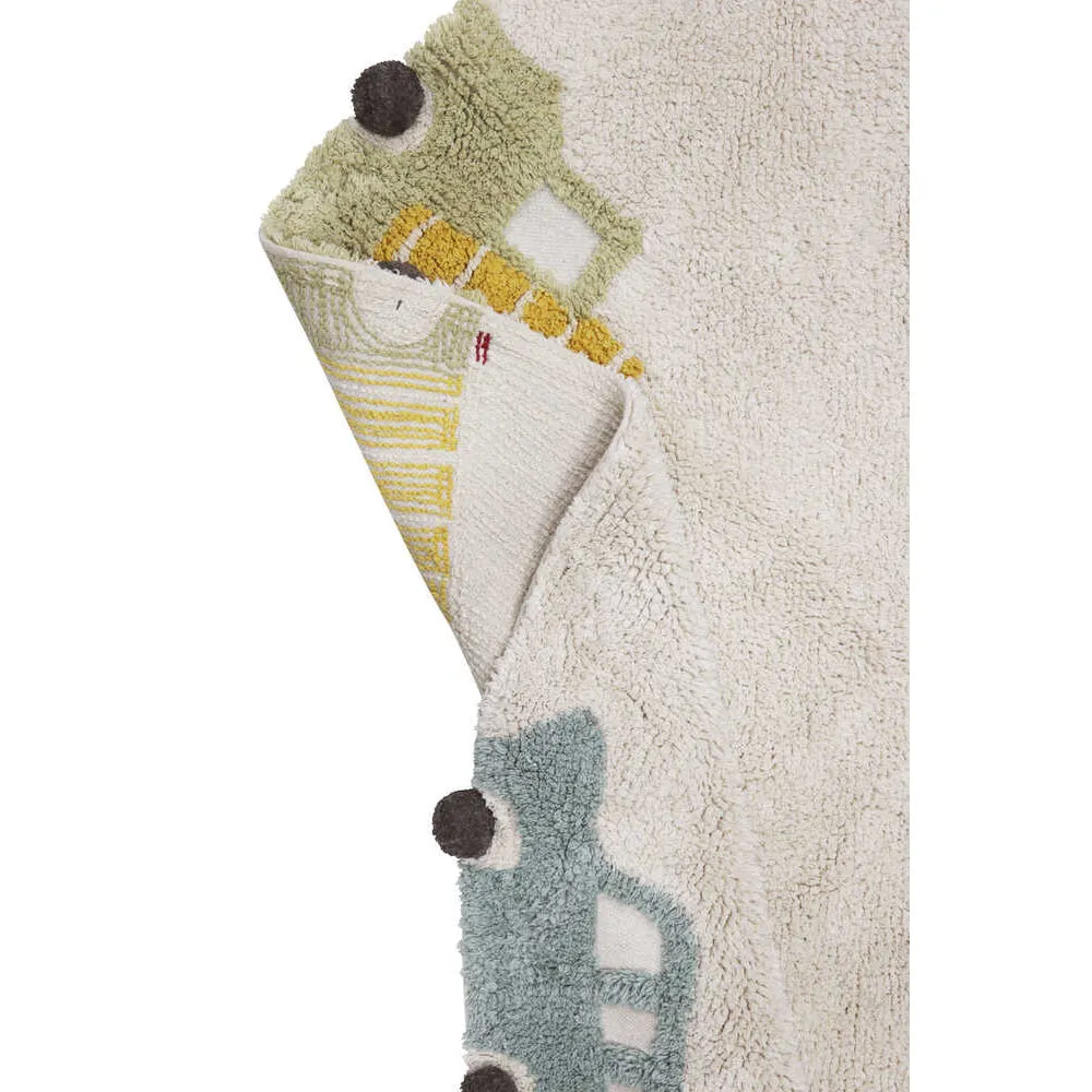 Lorena Canals Eco City Wheels Machine Washable Cotton Rug - 140x140cm
