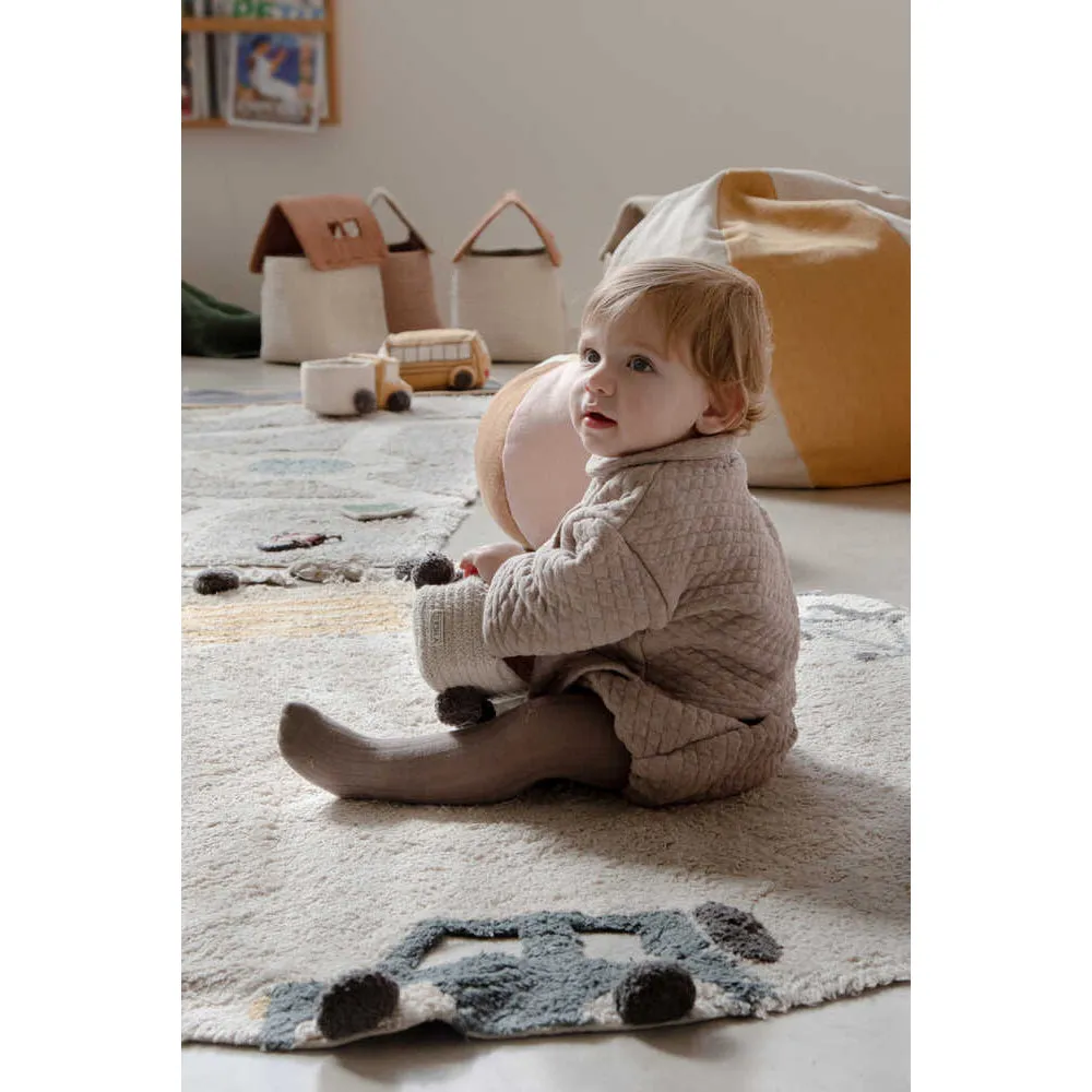 Lorena Canals Eco City Wheels Machine Washable Cotton Rug - 140x140cm