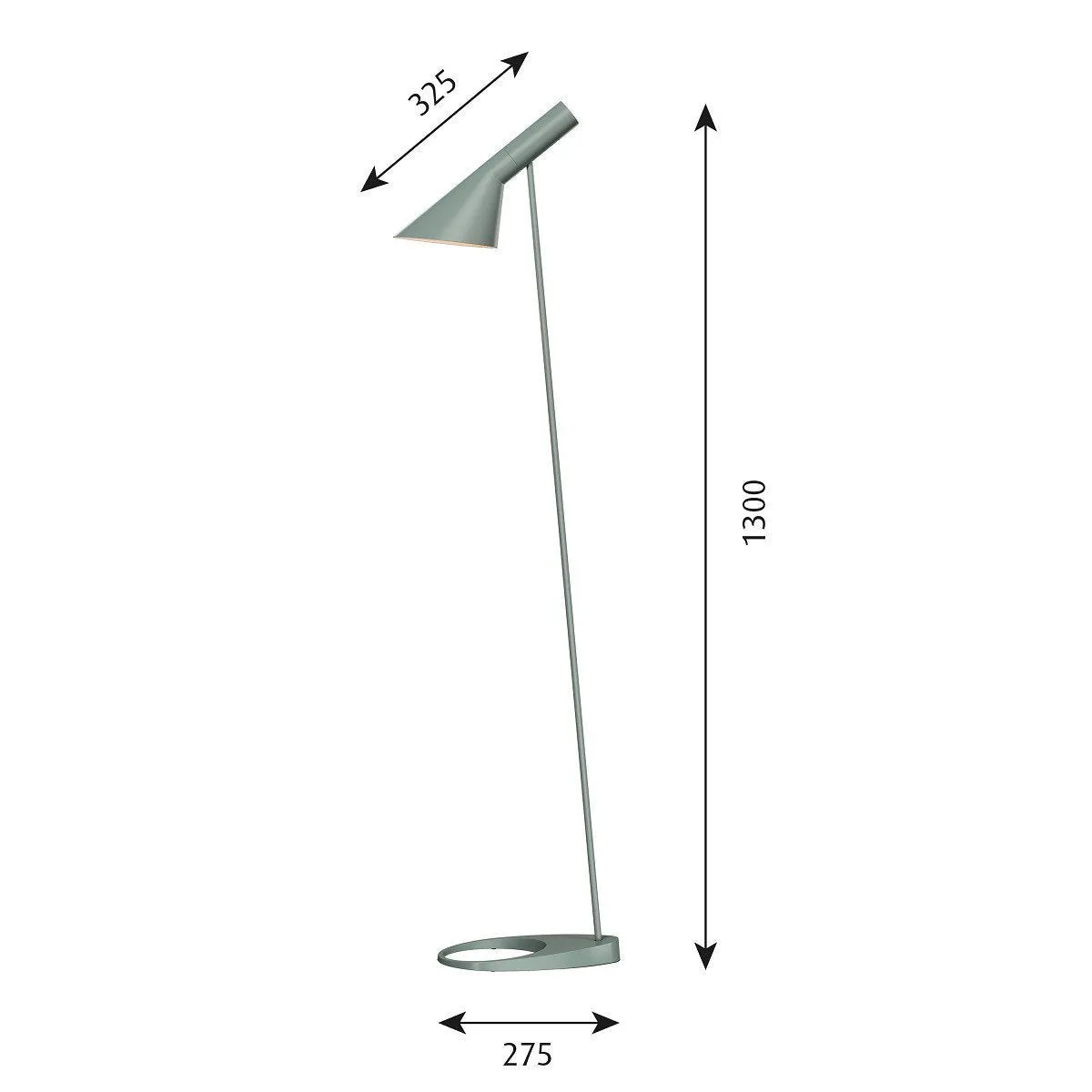 Louis Poulsen Aj Floor Lamp, Pale Petroleum