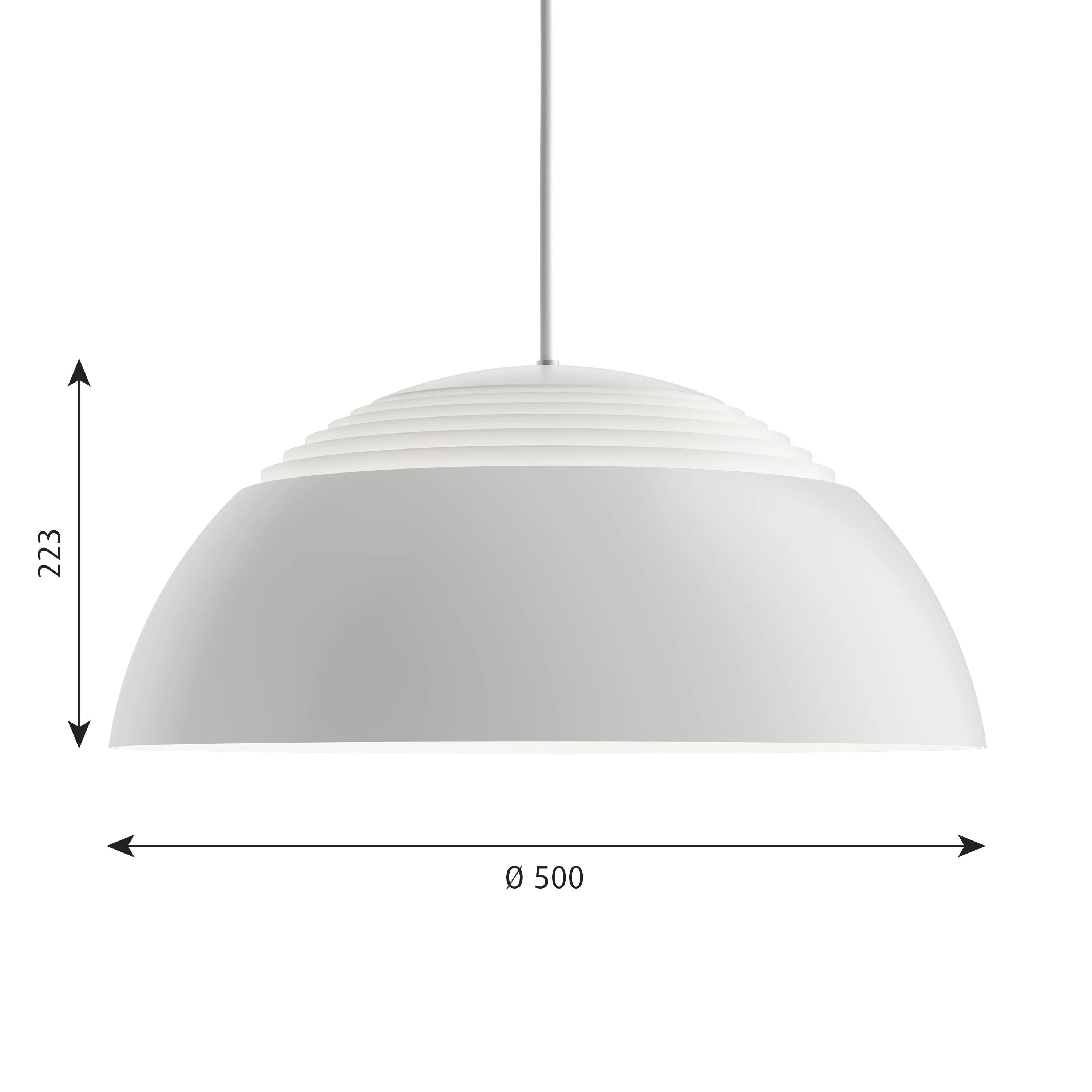 Louis Poulsen Aj Royal Pendant Led ø 500 Mm, White