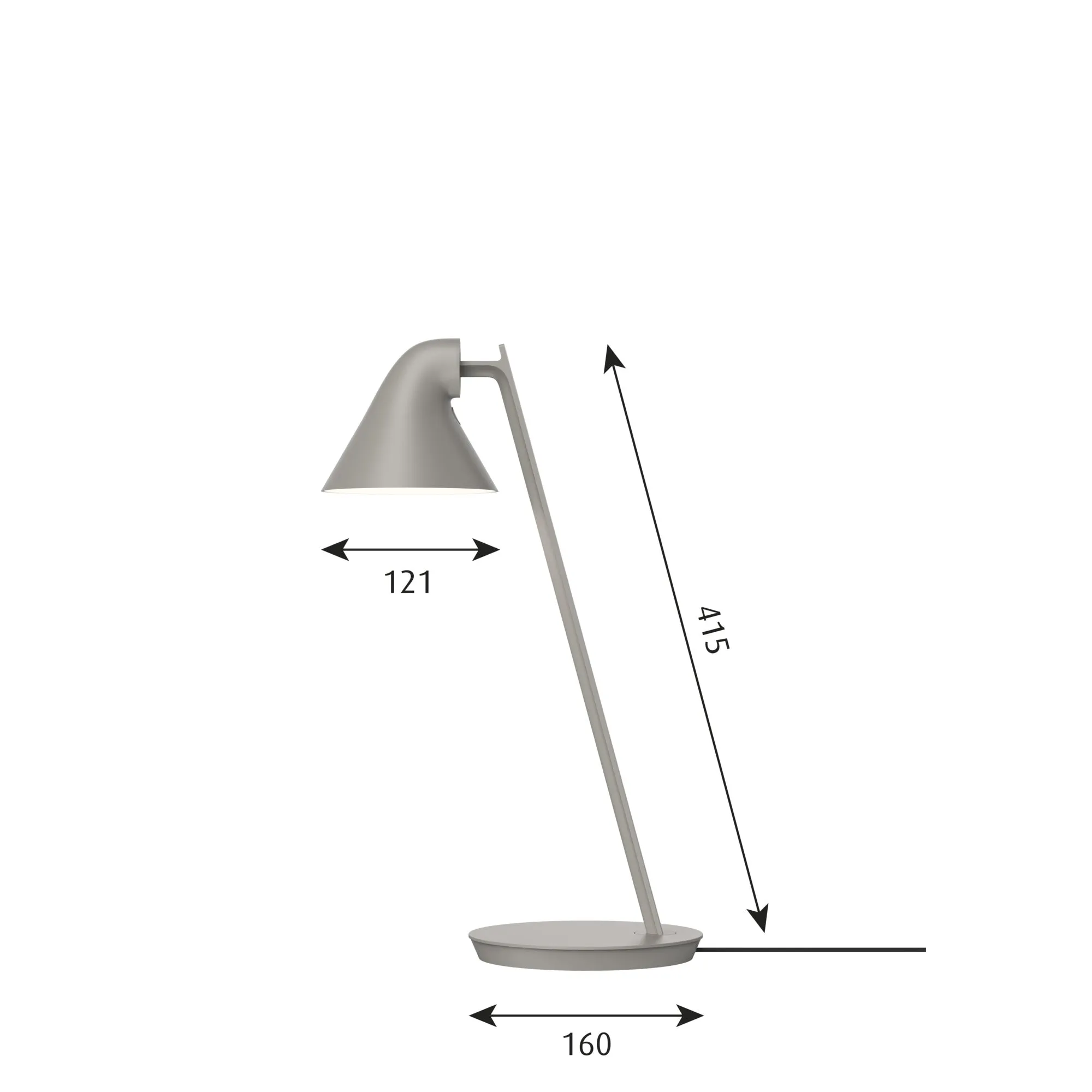 Louis Poulsen Njp Mini Table Lamp, Light Grey