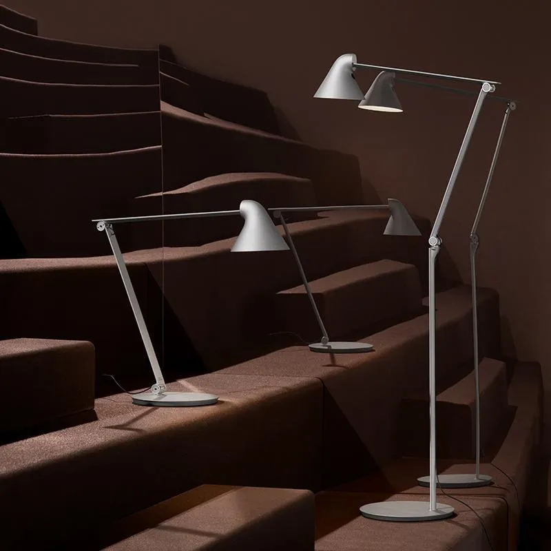 Louis Poulsen Njp Wall Lamp Long Arm, Grey