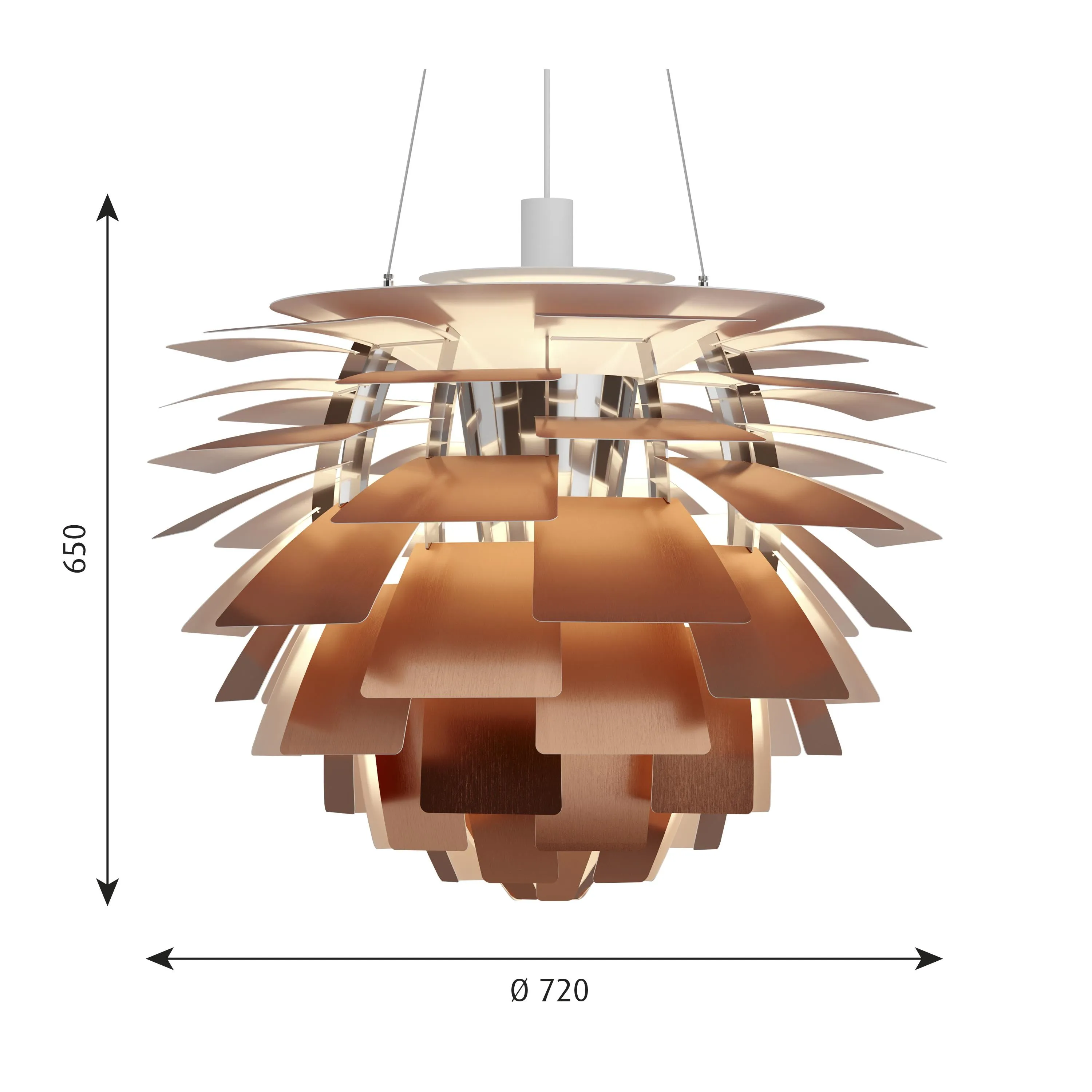 Louis Poulsen Ph Artichoke Led Pendant Copper, ø720