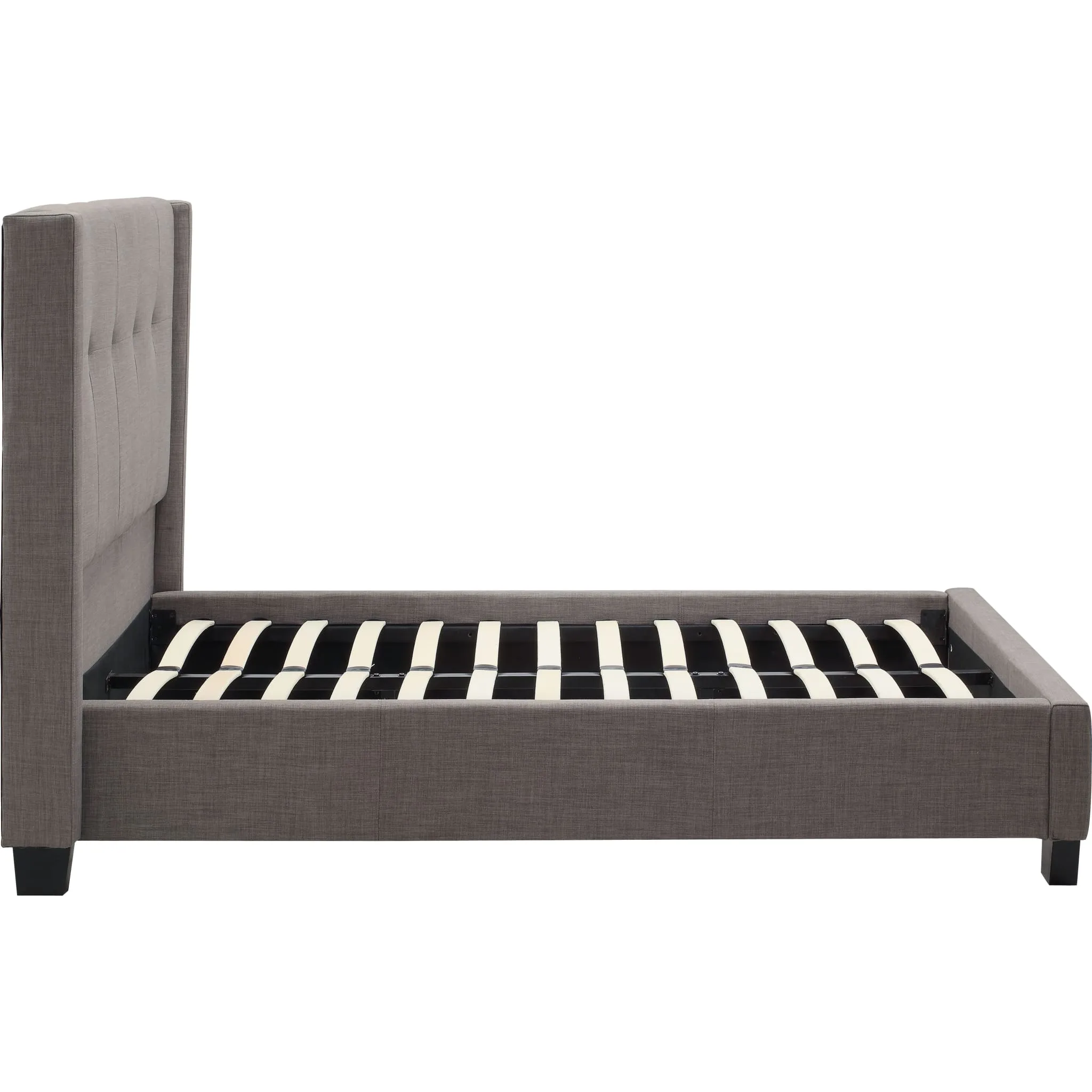 Madeleine Wingback Upholstered Platform Bed Modus