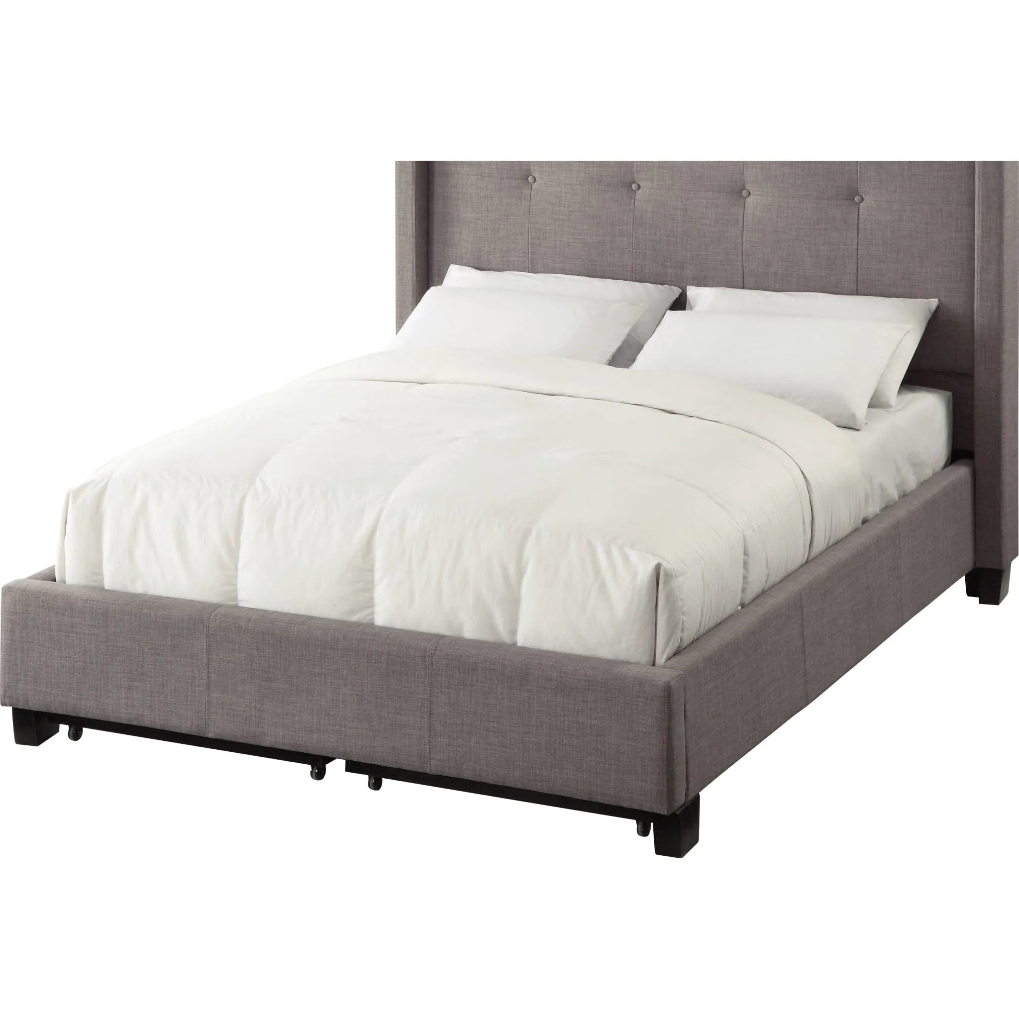 Madeleine Wingback Upholstered Platform Storage Bed Modus