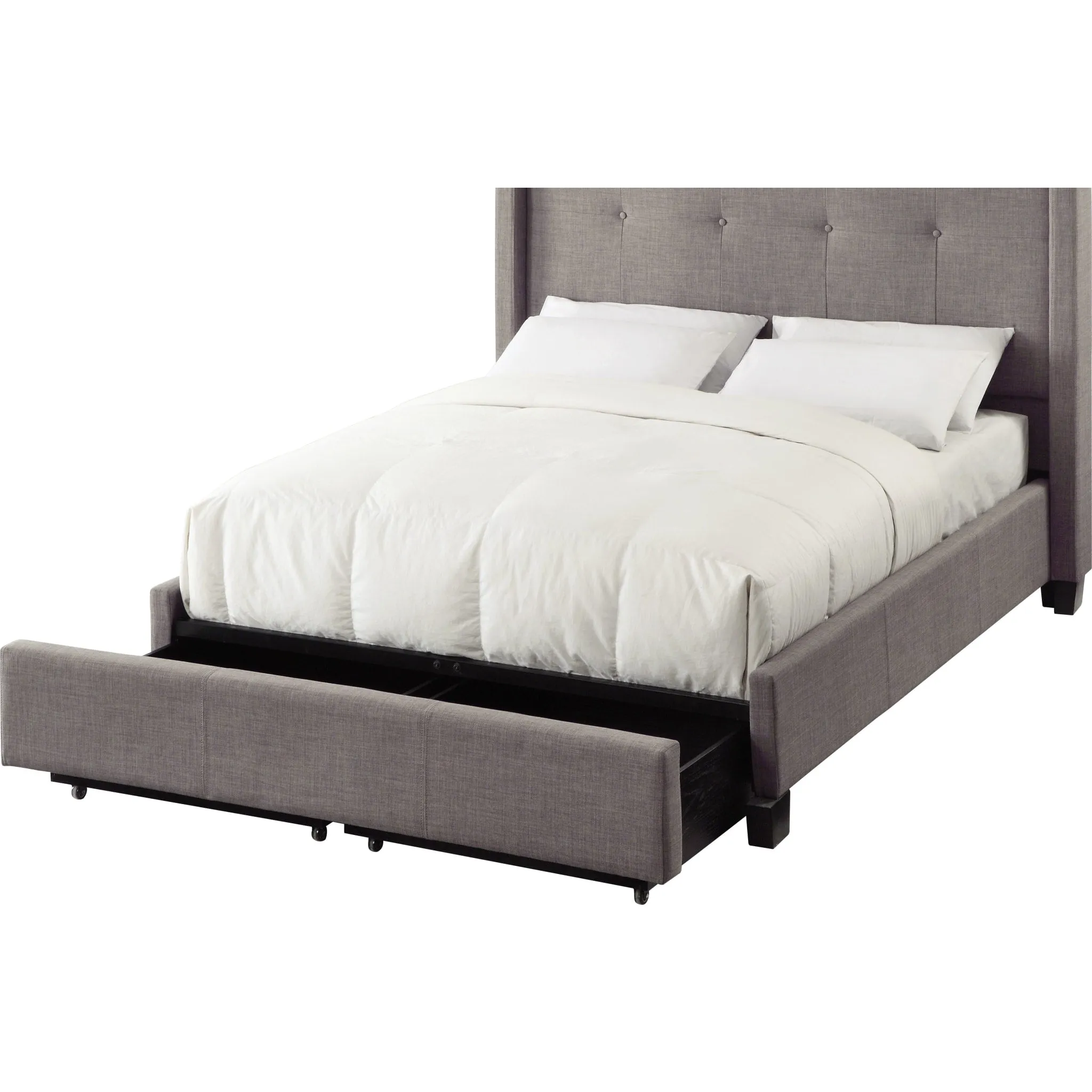 Madeleine Wingback Upholstered Platform Storage Bed Modus