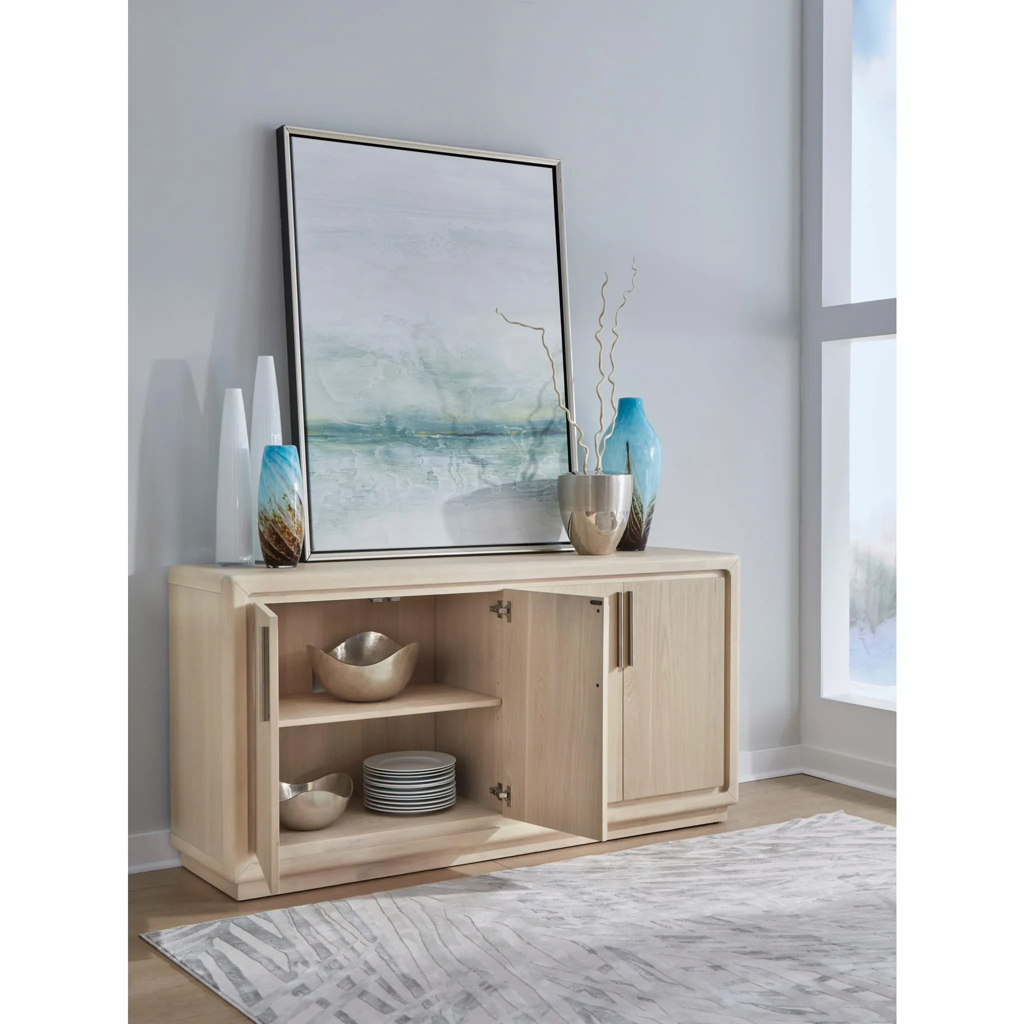 Magnolia 4 Door Wooden Sideboard in Daffodil Modus