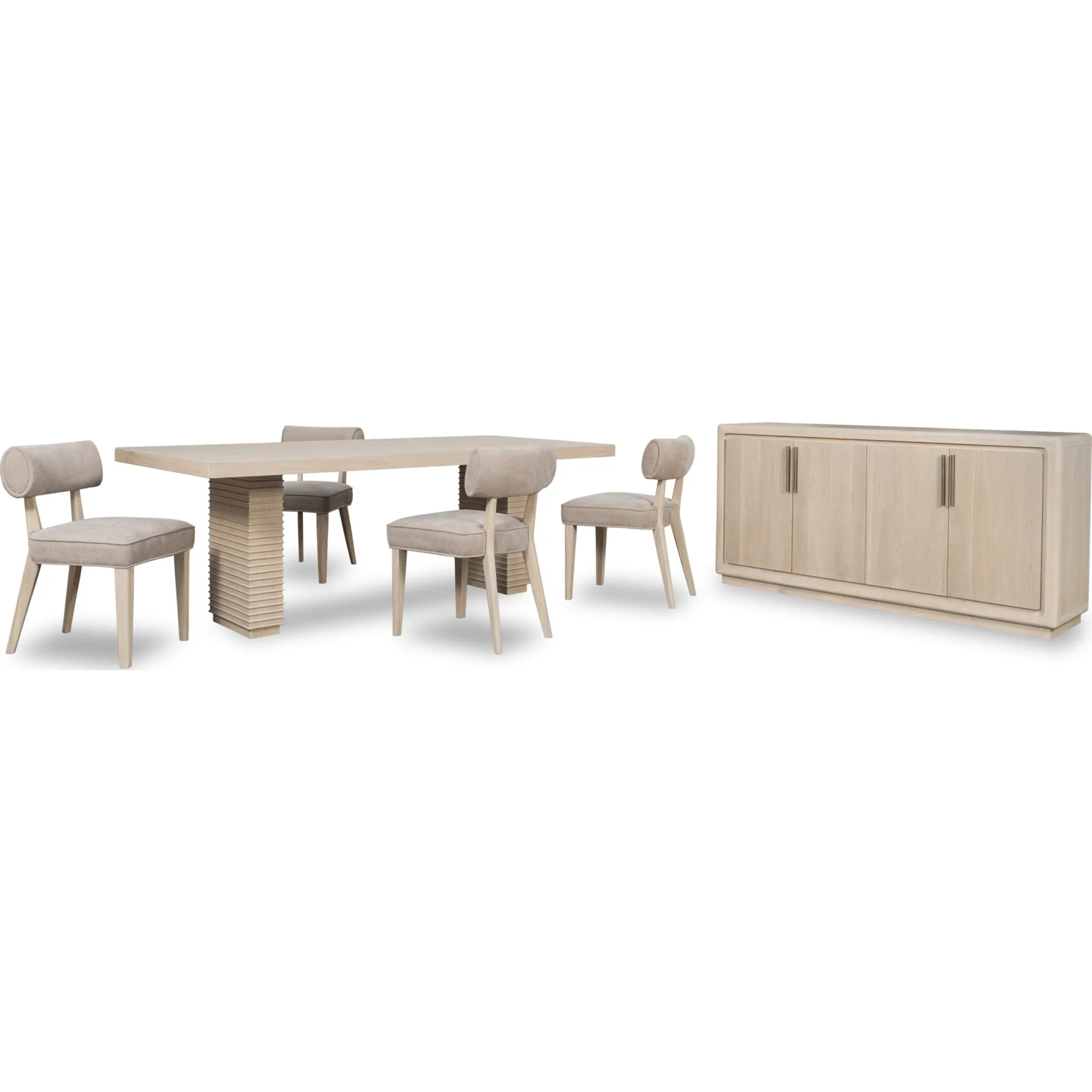 Magnolia 4 Door Wooden Sideboard in Daffodil Modus