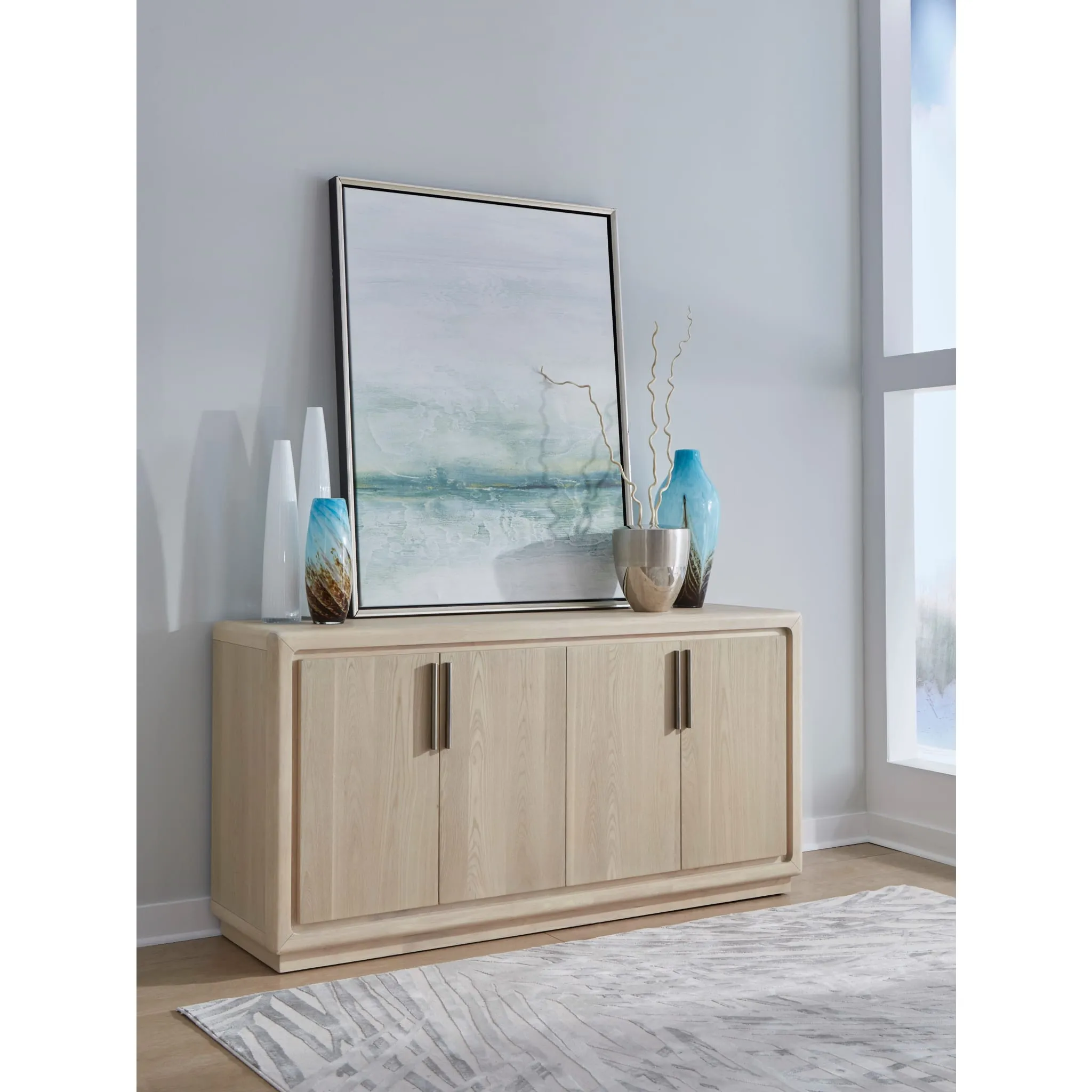 Magnolia 4 Door Wooden Sideboard in Daffodil Modus