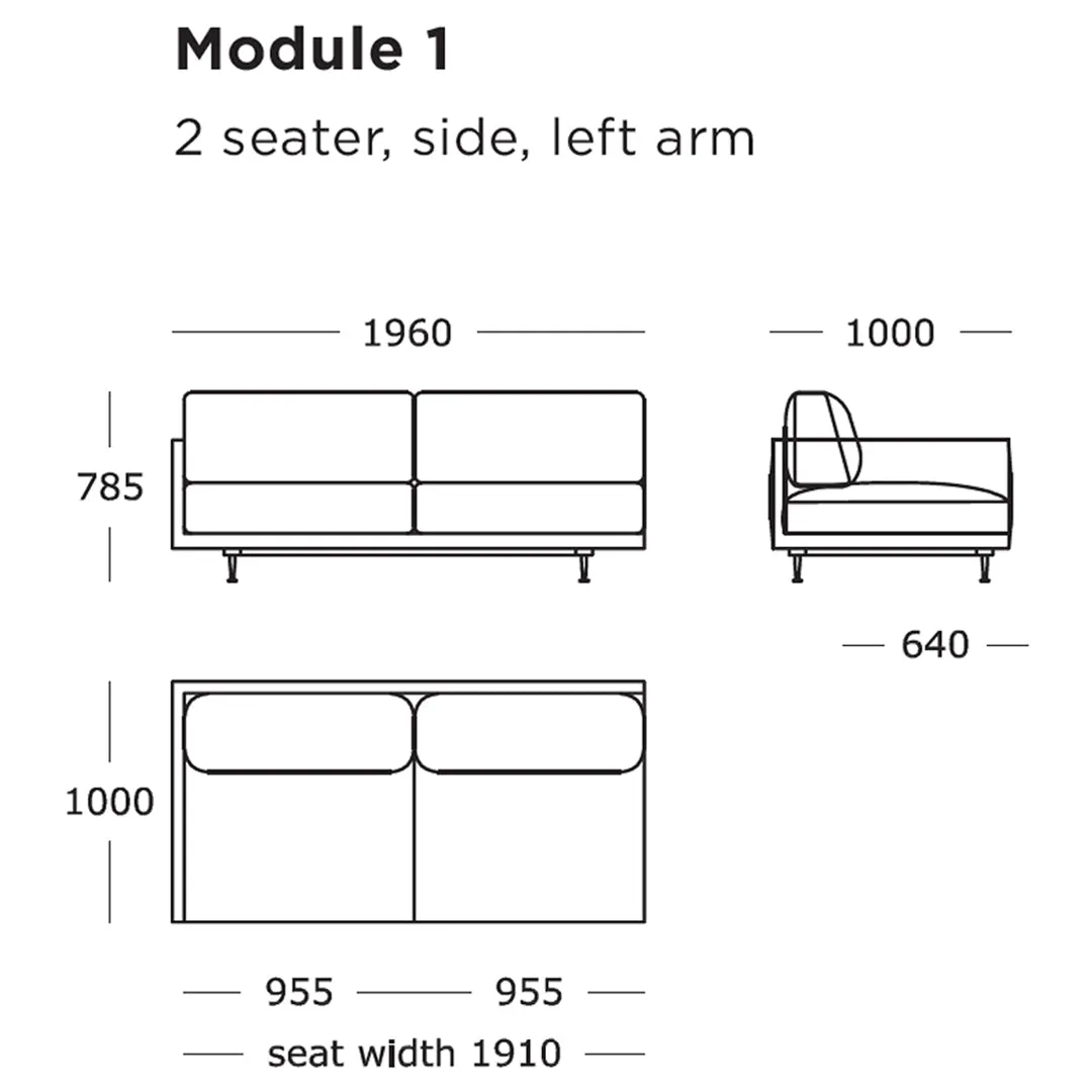 Maho Modular Sofa (Modules 1-4)
