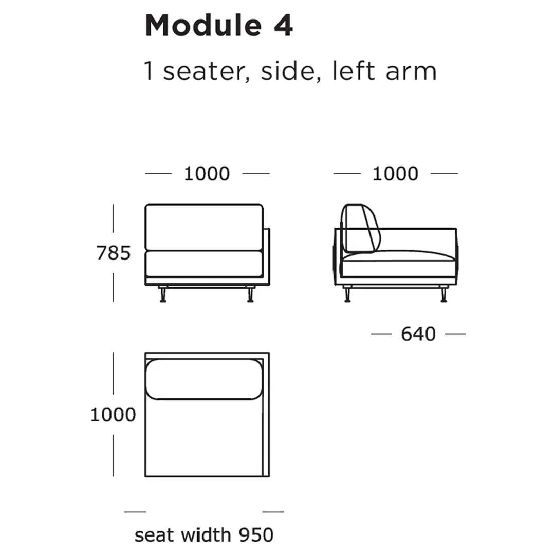 Maho Modular Sofa (Modules 1-4)