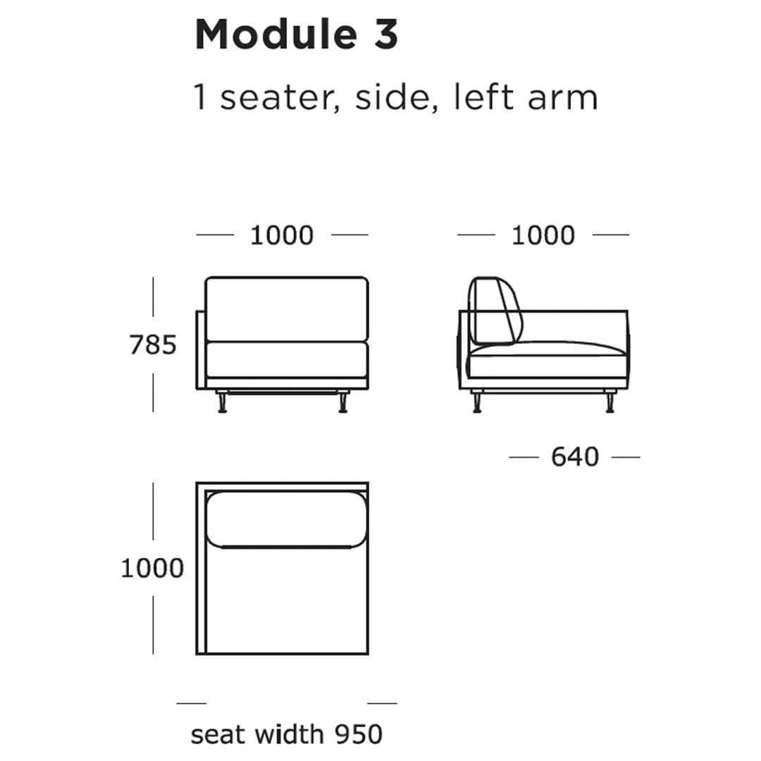 Maho Modular Sofa (Modules 1-4)