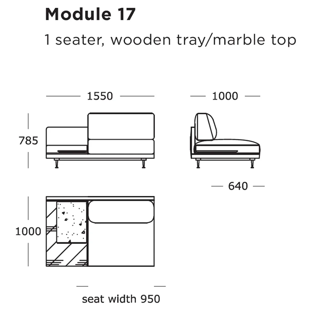 Maho Modular Sofa (Modules 17-20)