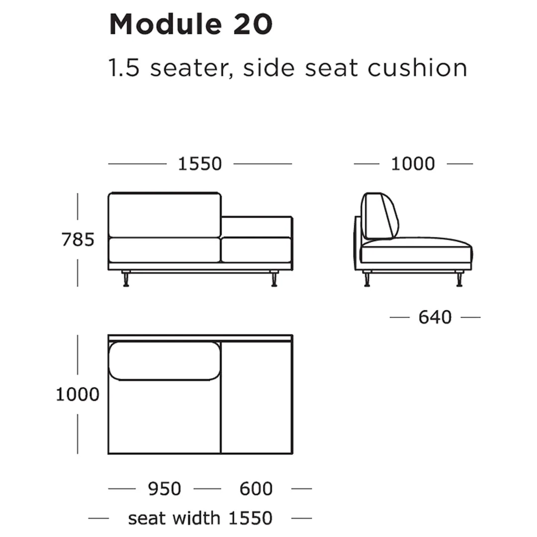 Maho Modular Sofa (Modules 17-20)