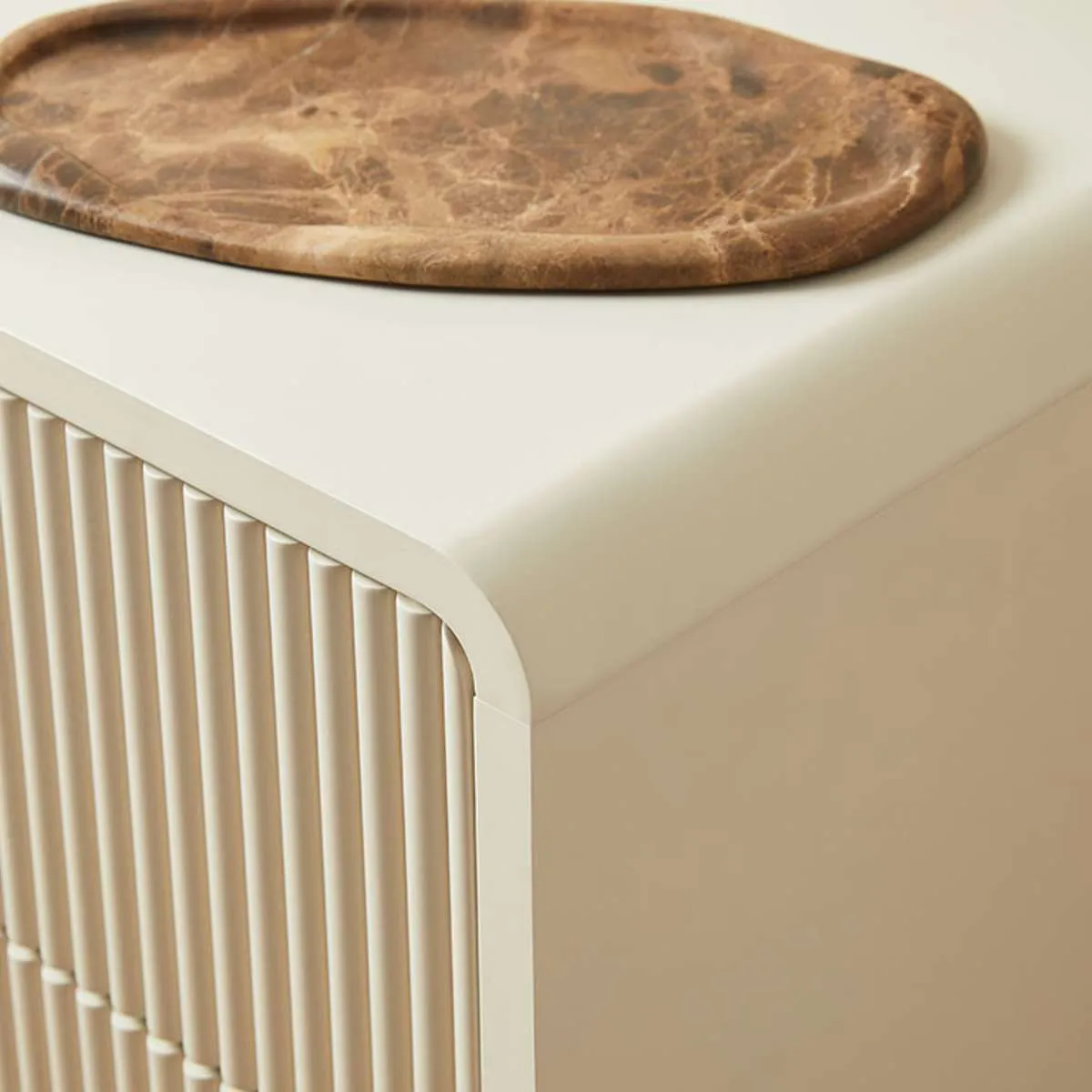 Majorca Bedside Table - Beige Mocka
