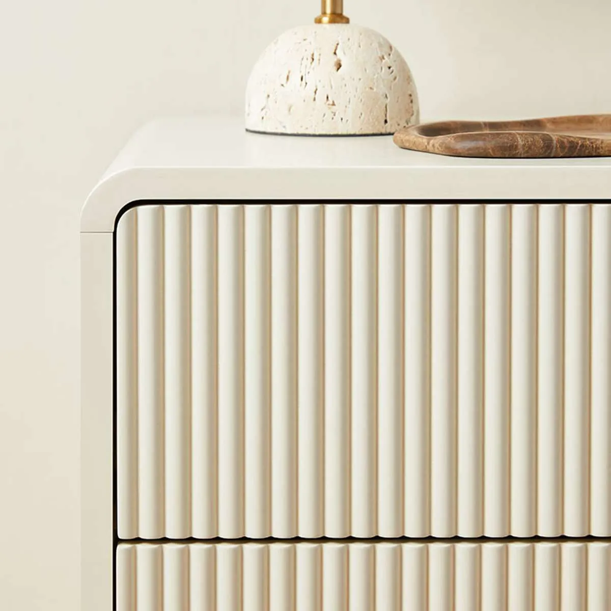 Majorca Bedside Table - Beige Mocka