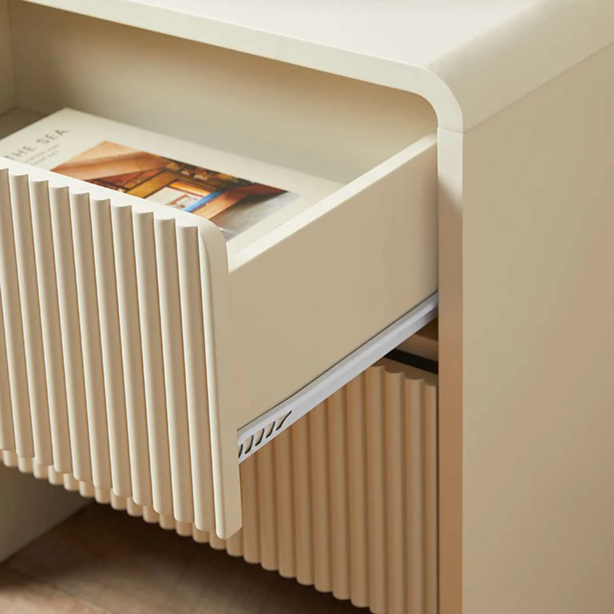 Majorca Bedside Table - Beige Mocka