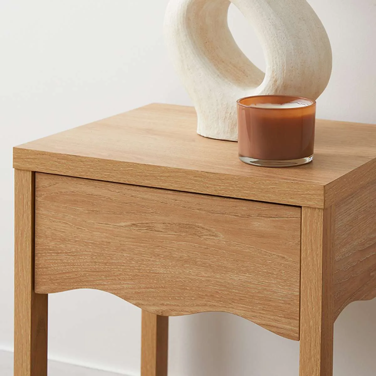 Malena Bedside Table - Natural Mocka