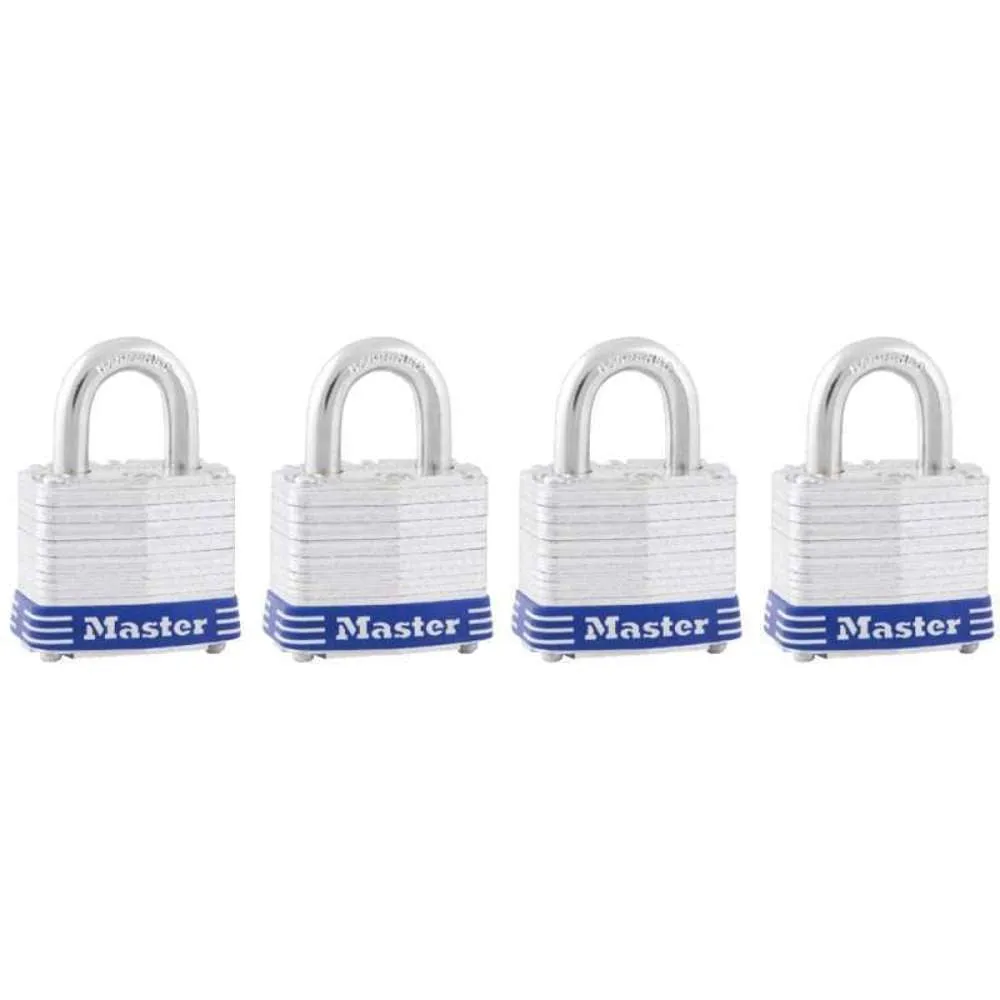 Master Padlock 1-1/2" Keyed Alike (4pk)