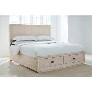 Maxime Two Drawer Footboard Storage Platform Bed In Ash Modus