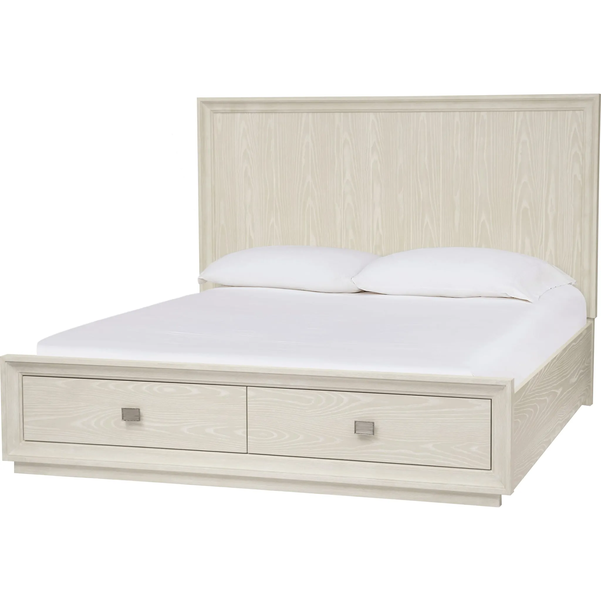 Maxime Two Drawer Footboard Storage Platform Bed In Ash Modus