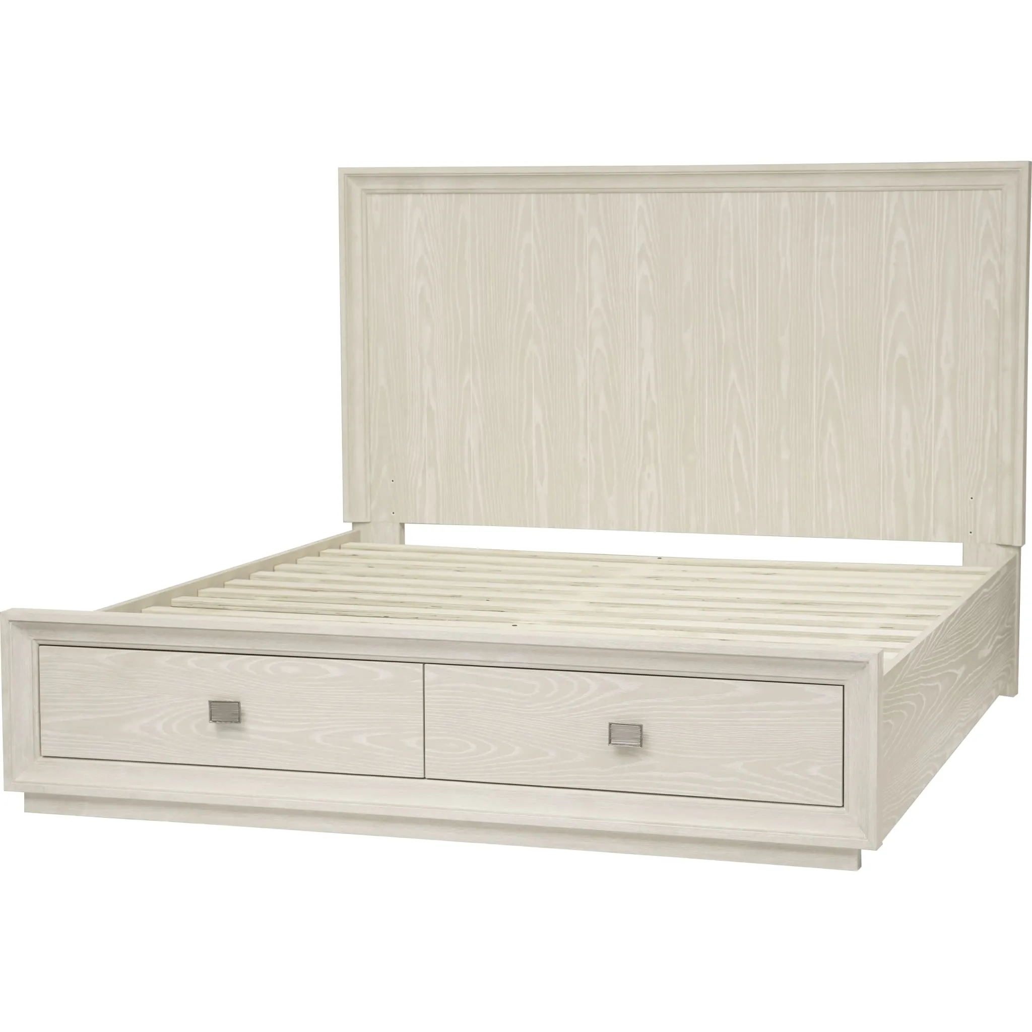 Maxime Two Drawer Footboard Storage Platform Bed In Ash Modus