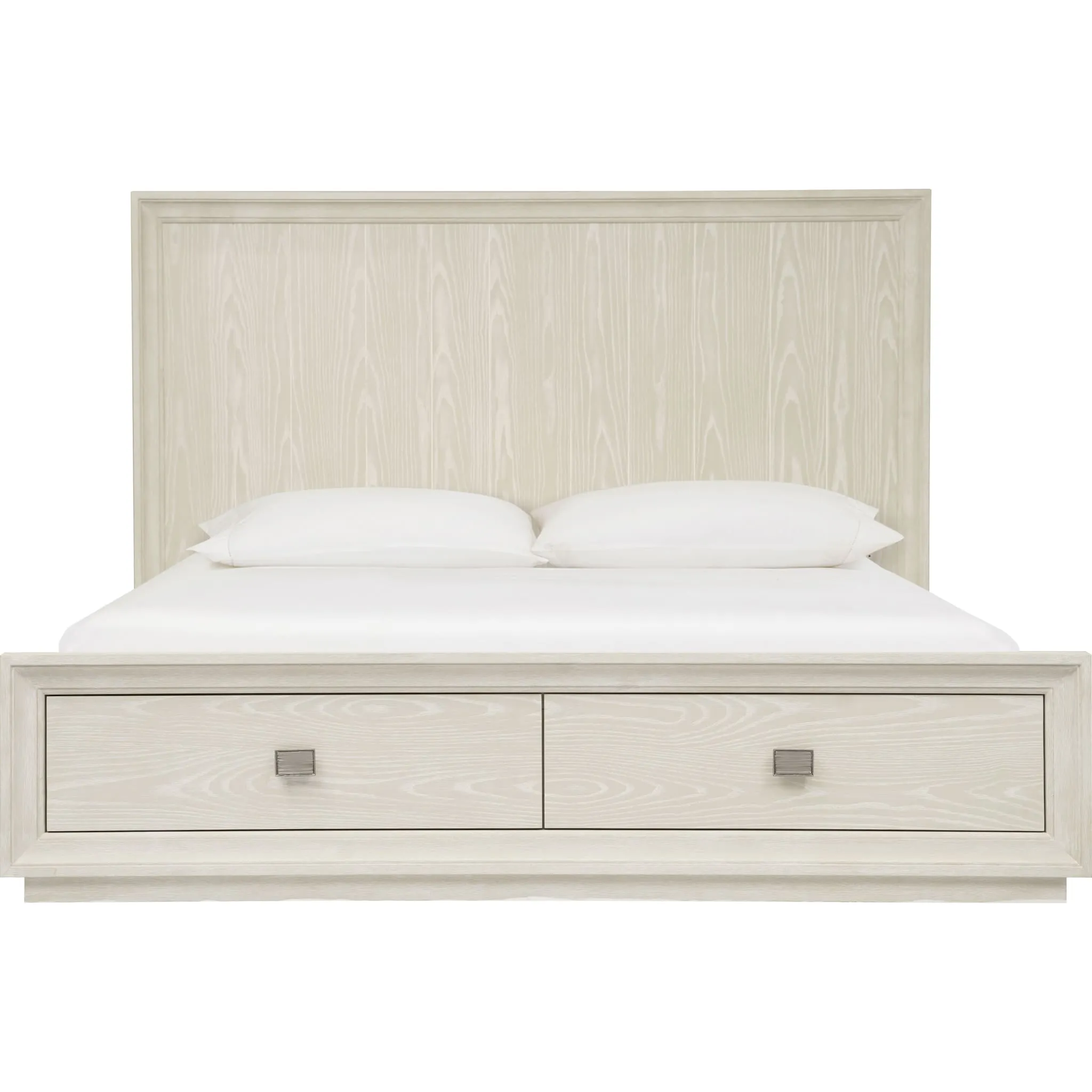 Maxime Two Drawer Footboard Storage Platform Bed In Ash Modus