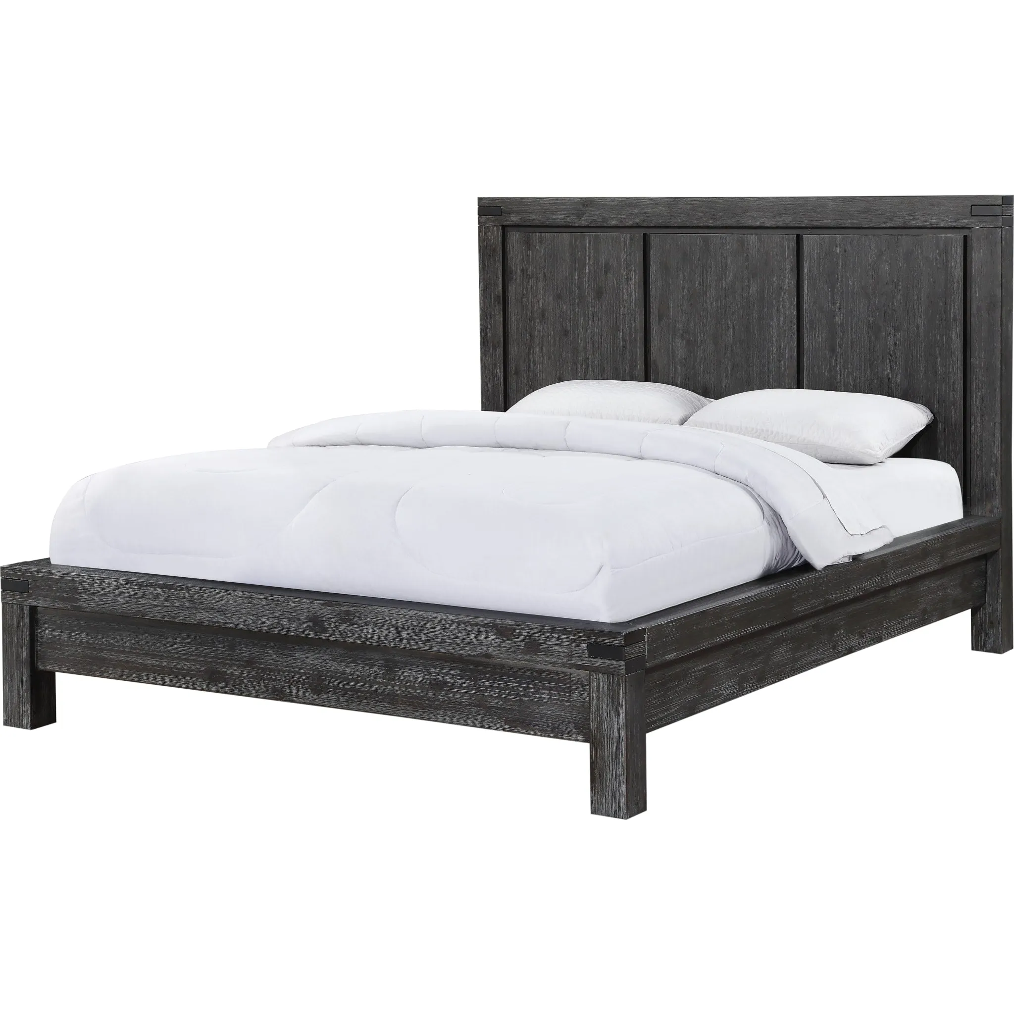 Meadow Solid Wood Platform Bed in Graphite Modus