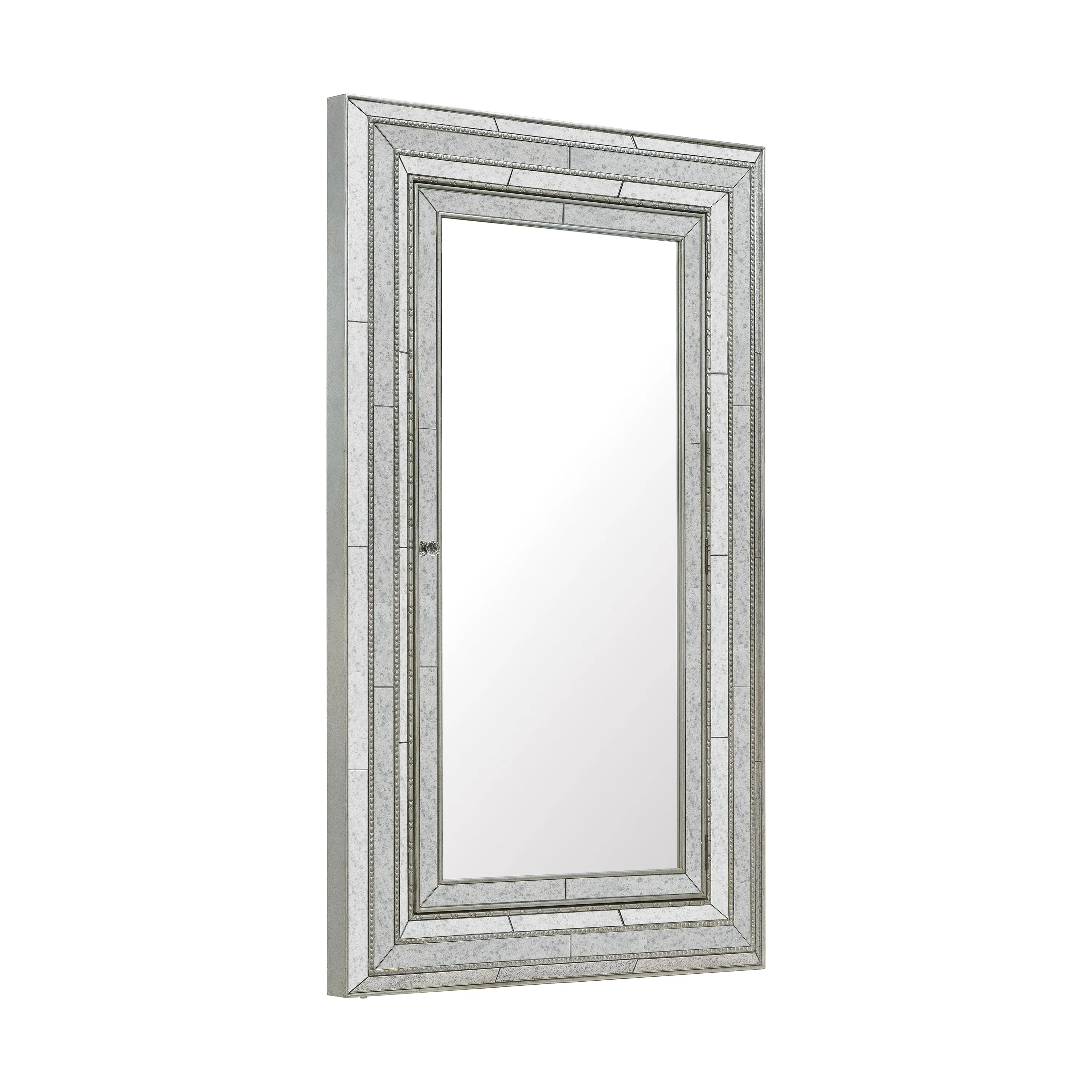 Melange Glamour Floor/Wall Mirror with Jewelry Armoire Storage