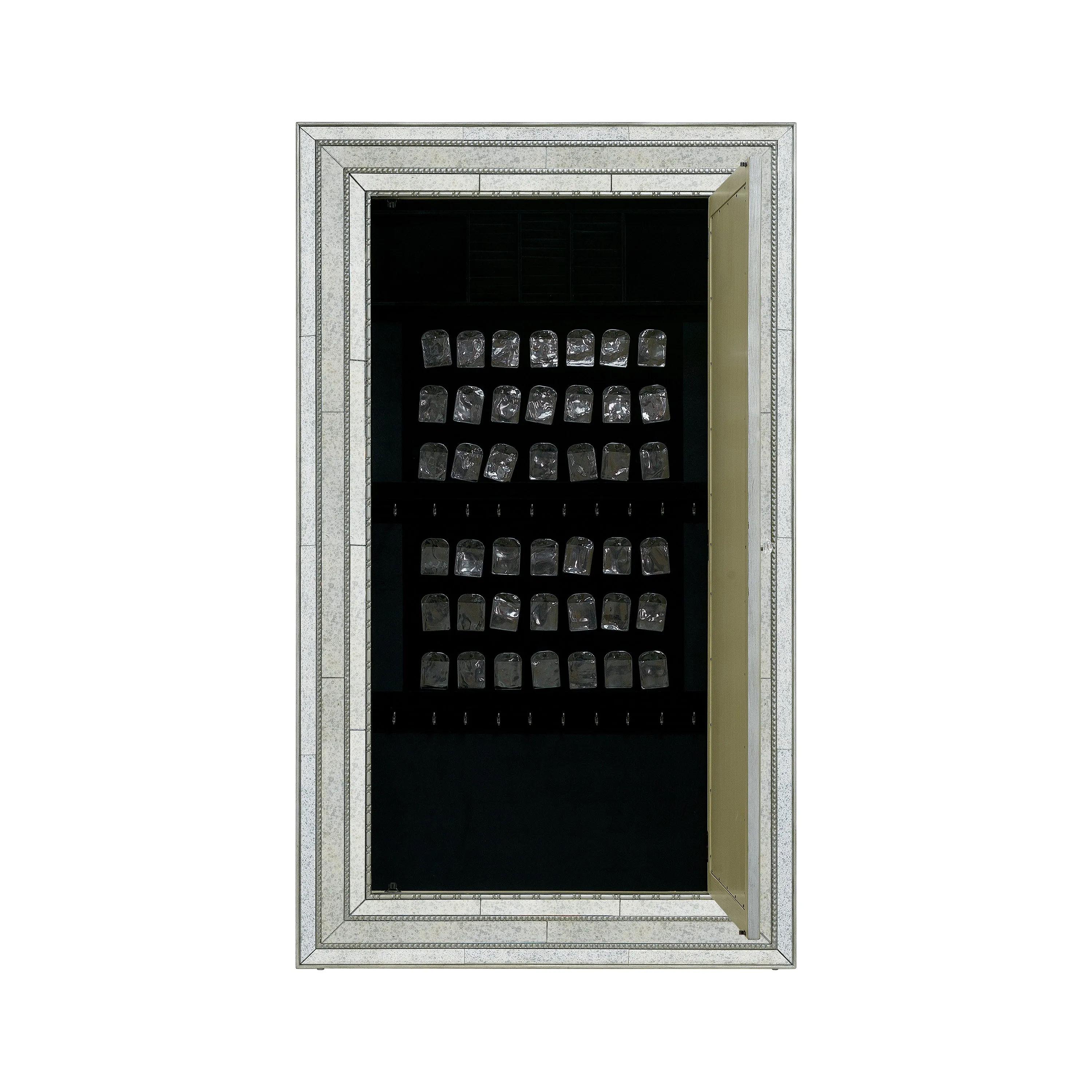 Melange Glamour Floor/Wall Mirror with Jewelry Armoire Storage