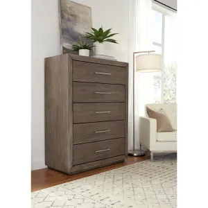 Melbourne Five Drawer Chest in Dark Pine Modus