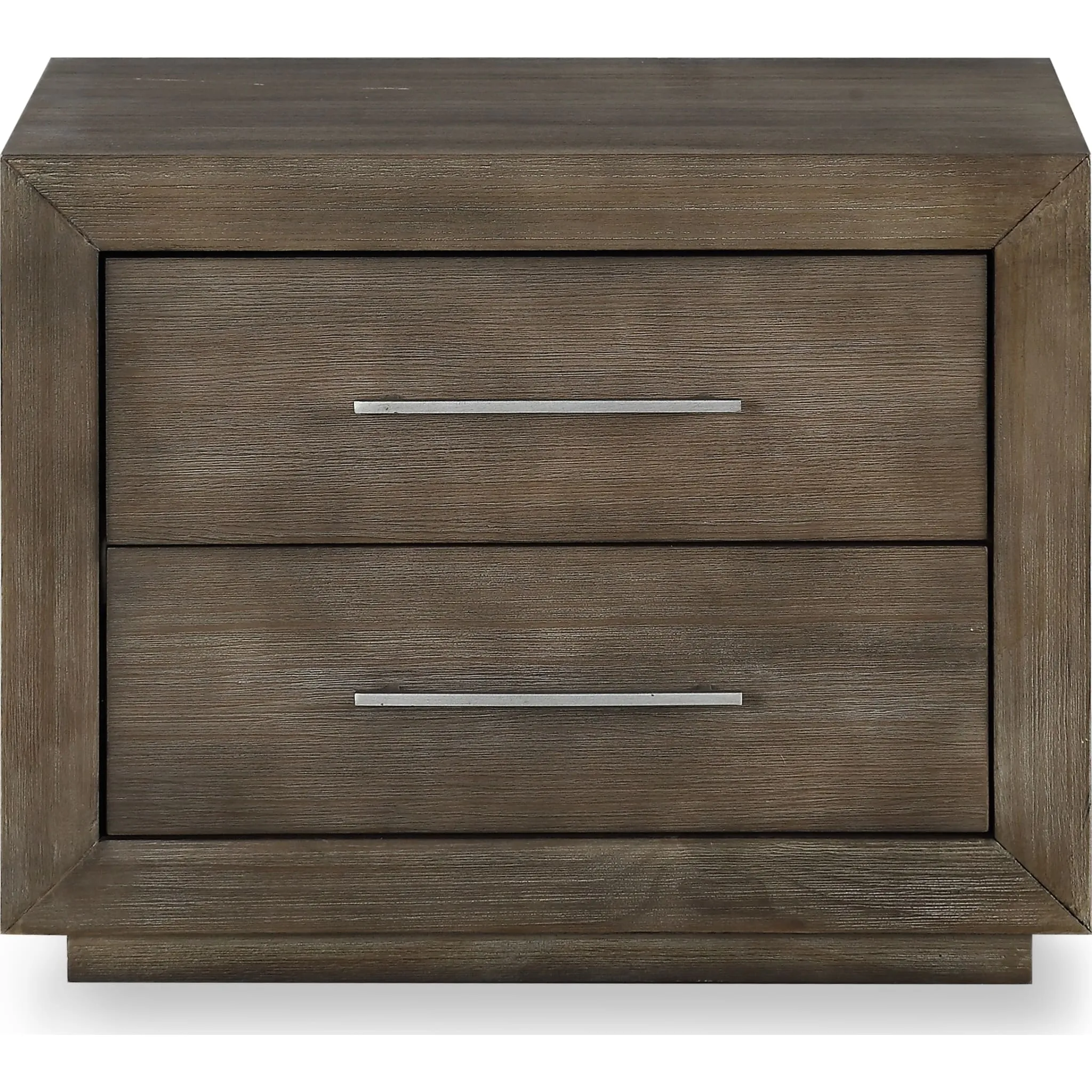 Melbourne Two Drawer Nightstand with USB in Dark Pine Modus