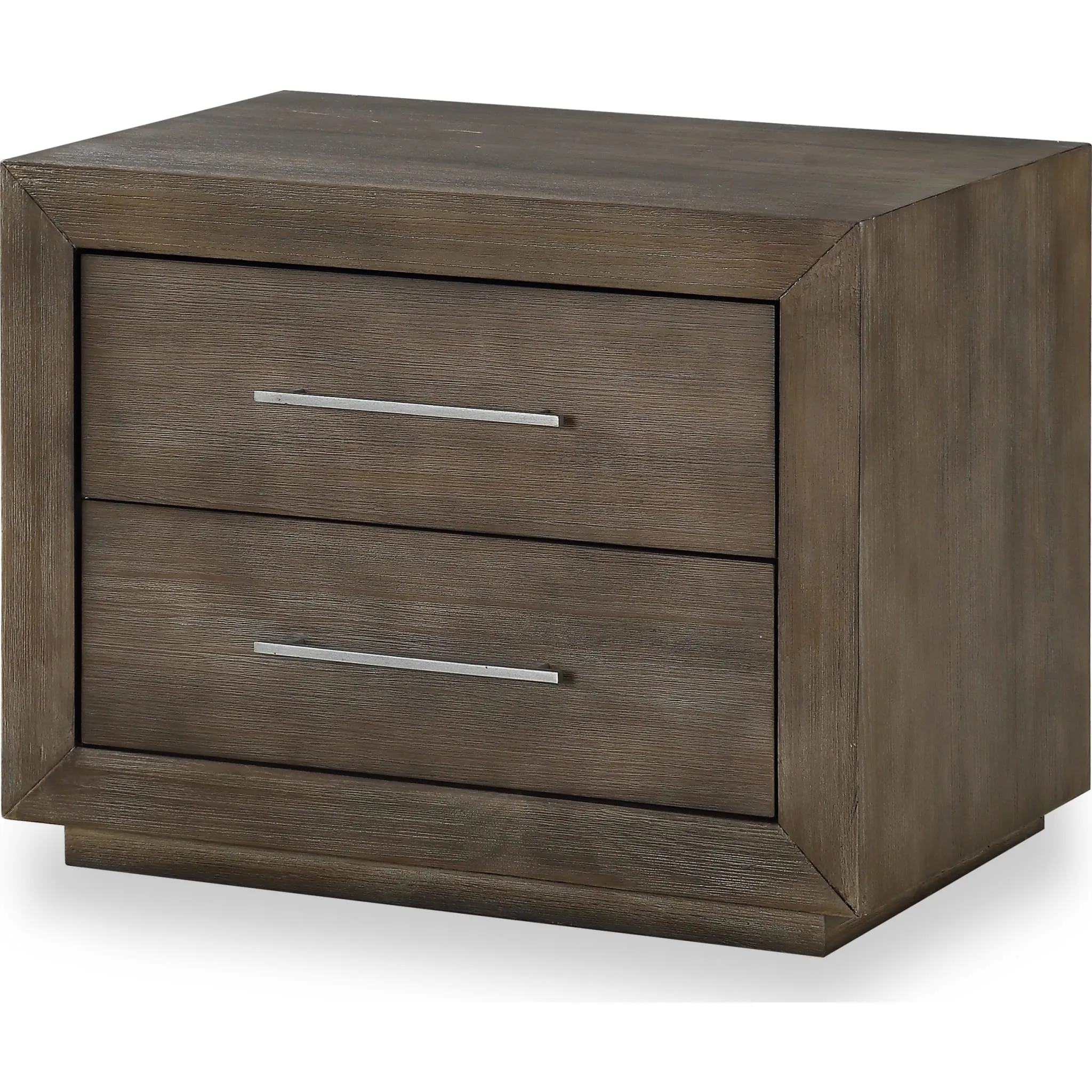 Melbourne Two Drawer Nightstand with USB in Dark Pine Modus