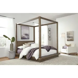 Melbourne Wood Canopy Bed in Dark Pine Modus
