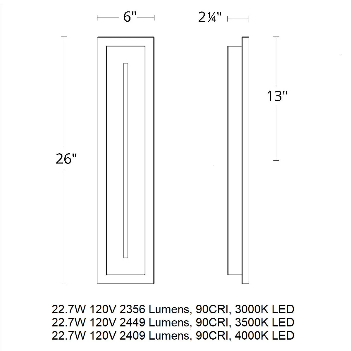 Midnight LED Outdoor Wall Sconce