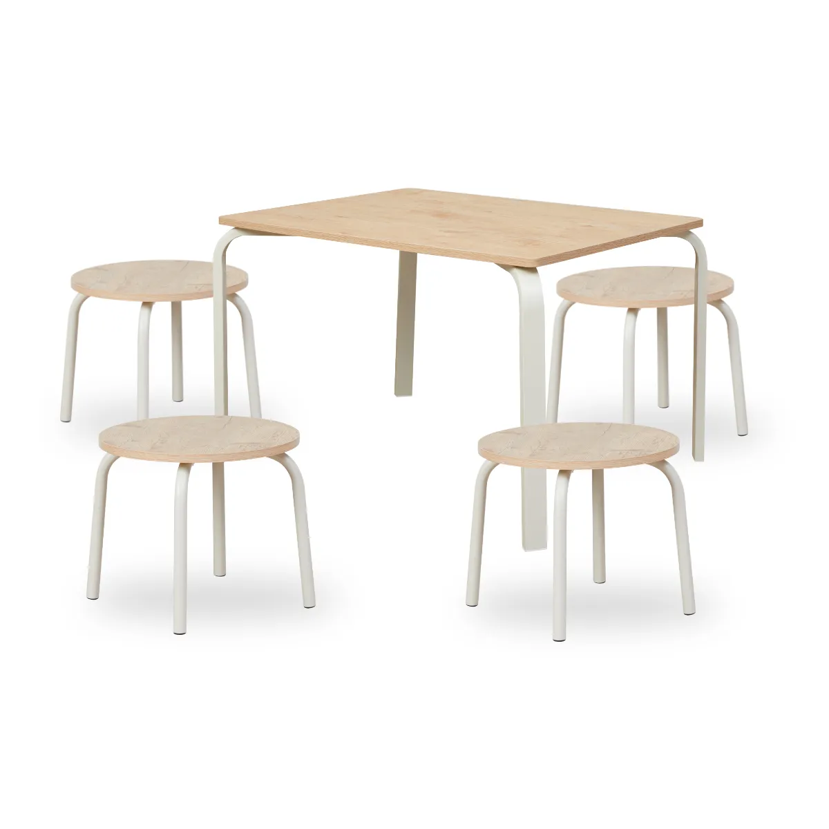 Mini Brixton Cream Four Seater Set Mocka