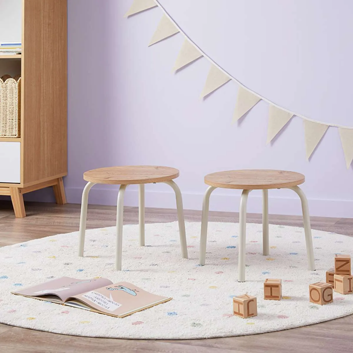 Mini Brixton Cream Four Seater Set Mocka