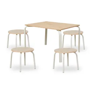 Mini Brixton Cream Four Seater Set Mocka