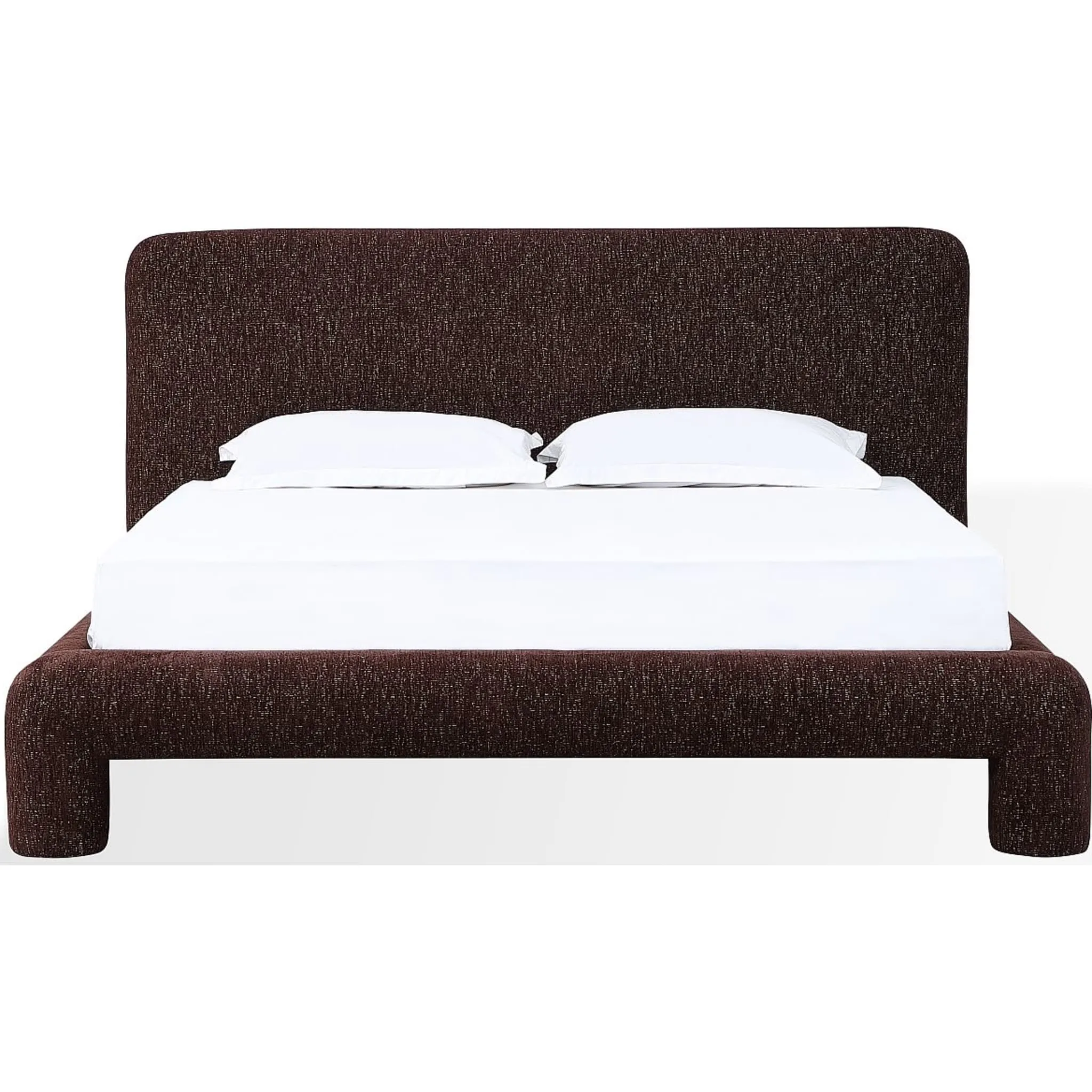 Mocoa Fully Upholstered Platform Bed in Mongoose Chenille Modus