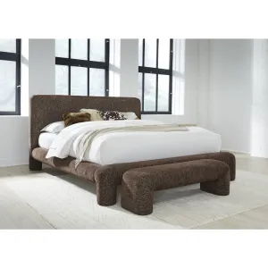 Mocoa Fully Upholstered Platform Bed in Mongoose Chenille Modus