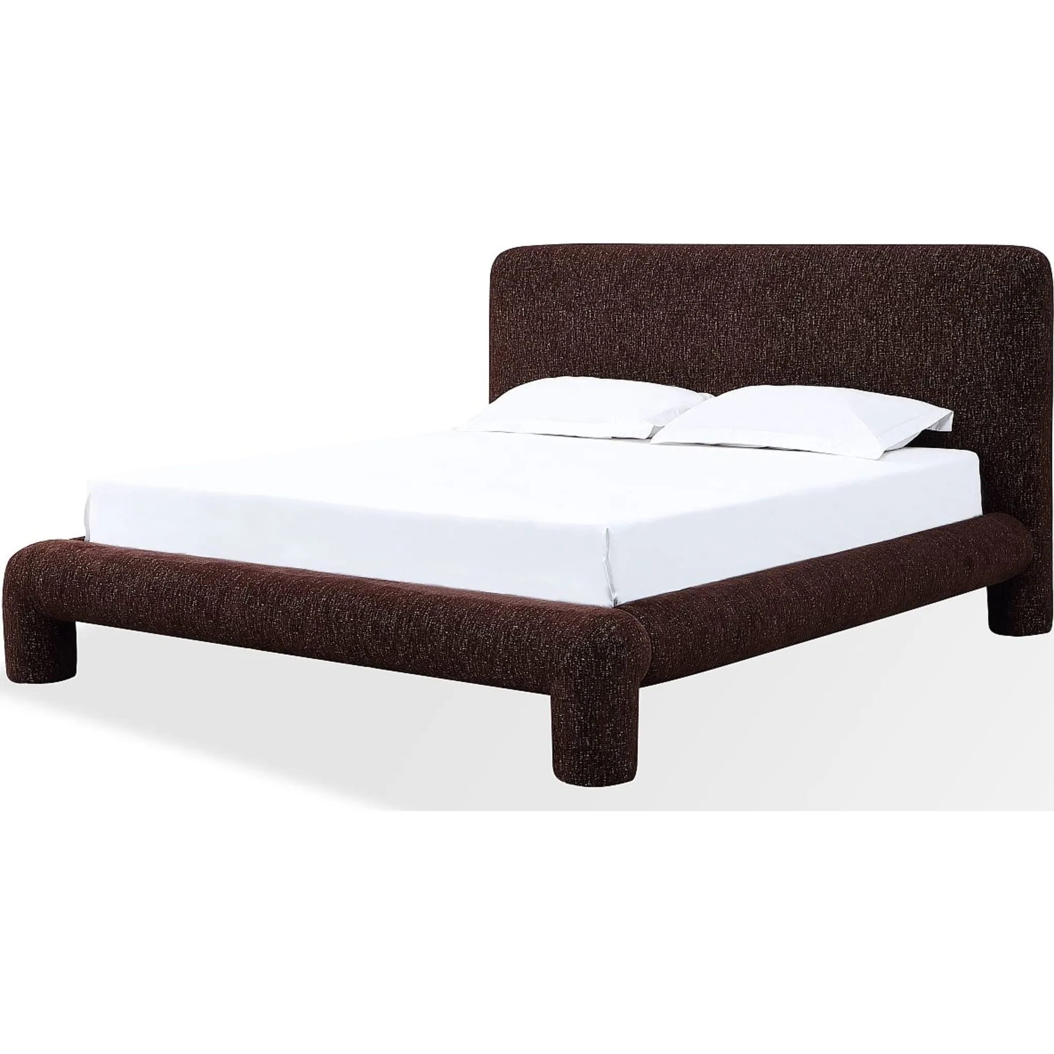 Mocoa Fully Upholstered Platform Bed in Mongoose Chenille Modus