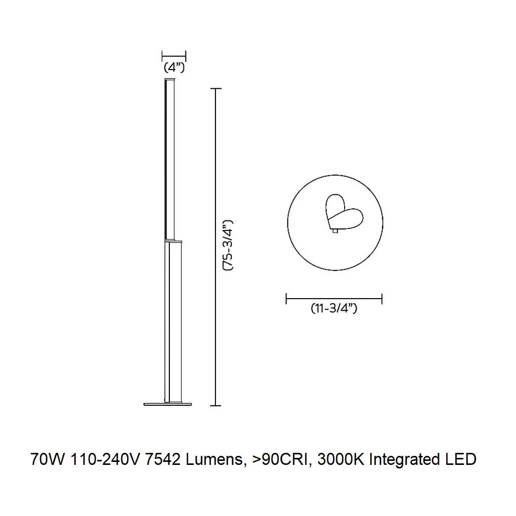 Modula Twisted LED Floor Lamp