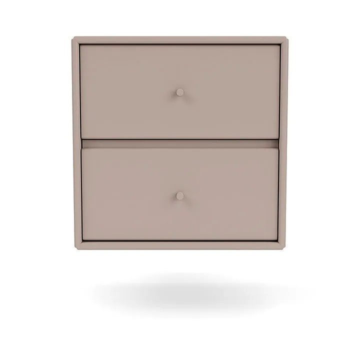 Montana Drift Drawer Module With Suspension Rail, Mushroom Brown